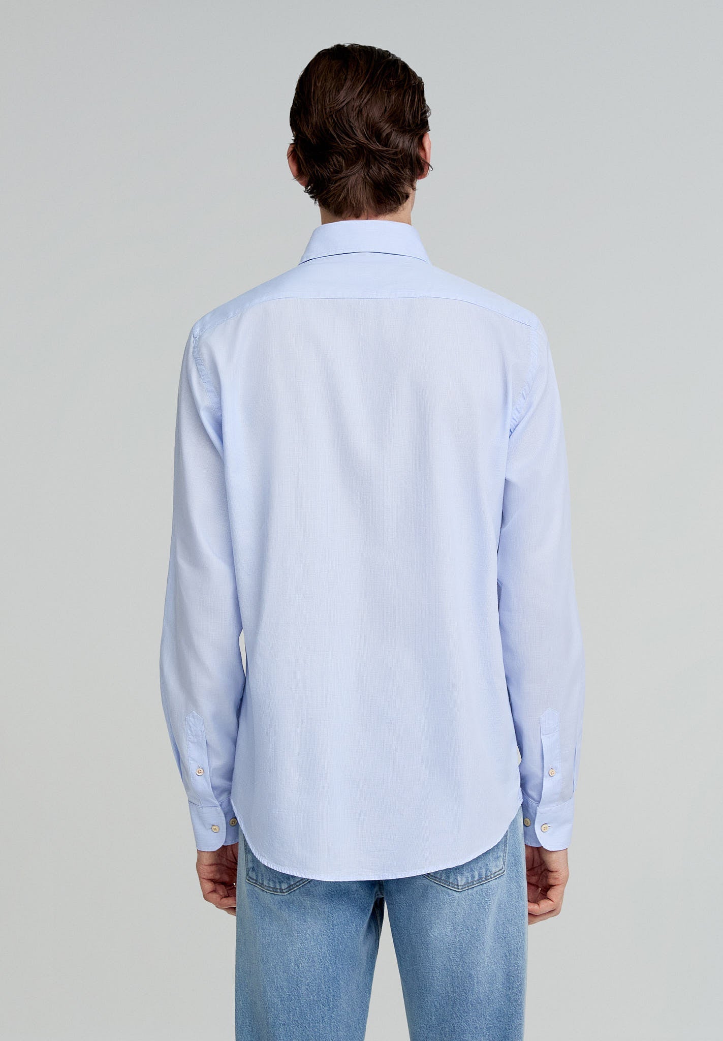 CONTRAST SKULL STRIPED FORMAL SHIRT
