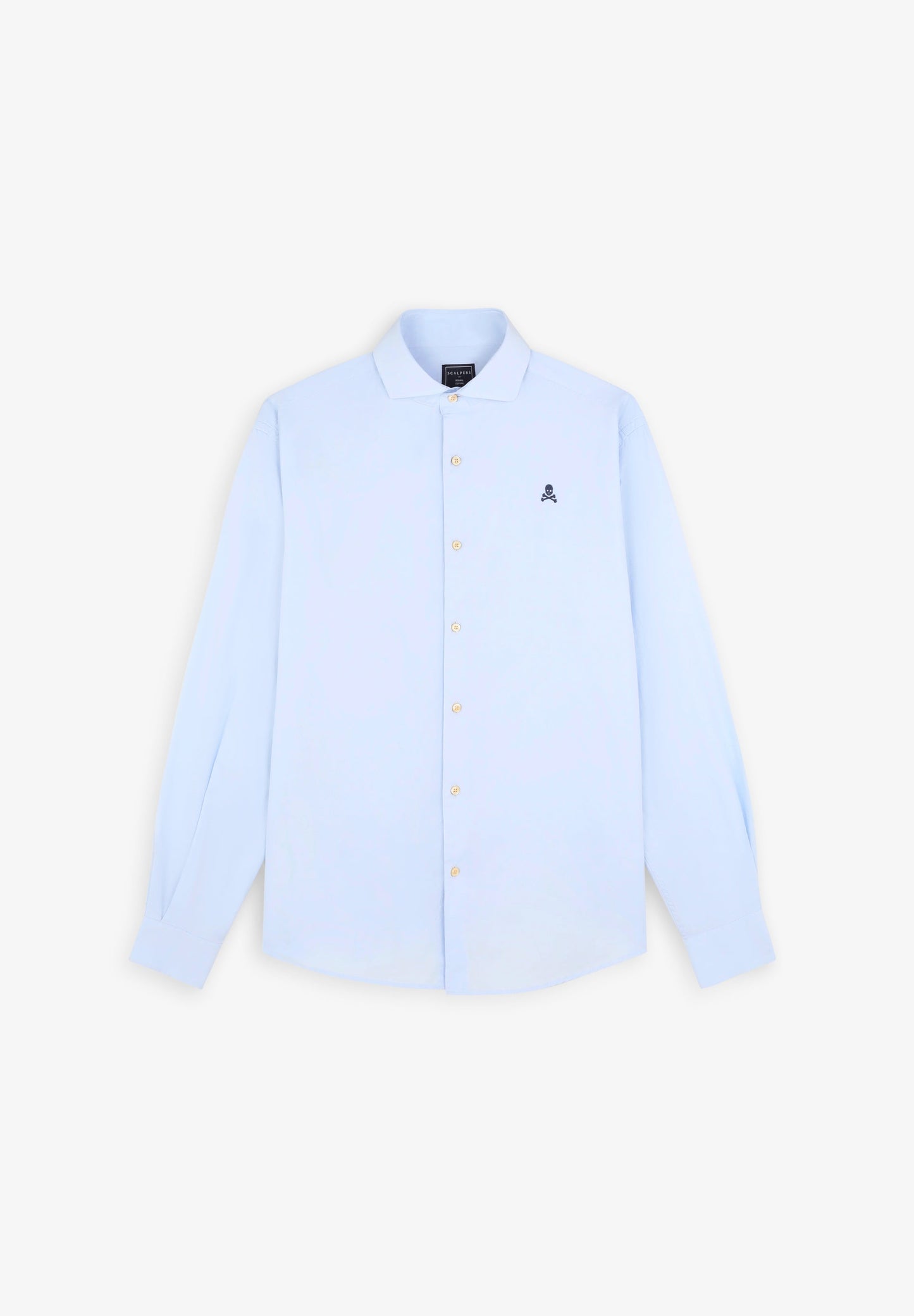 CONTRAST SKULL PLAIN FORMAL SHIRT