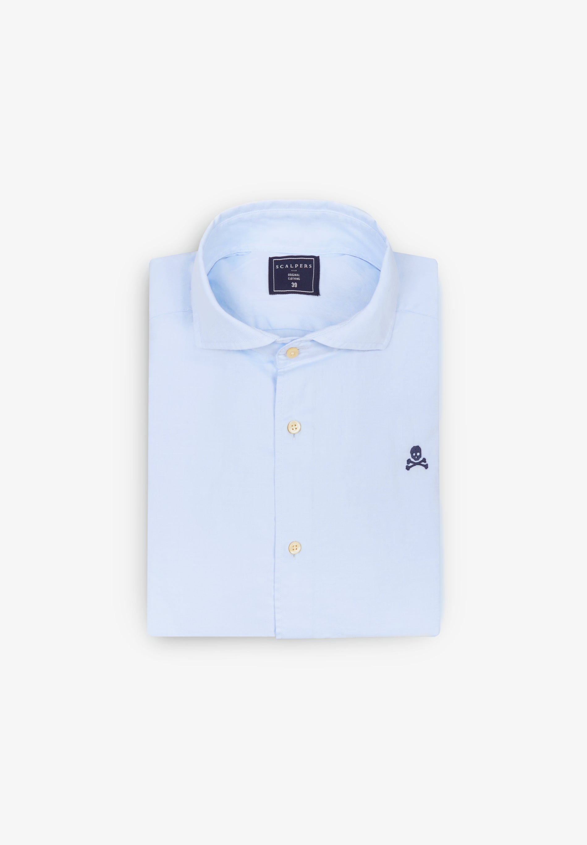 CONTRAST SKULL PLAIN FORMAL SHIRT