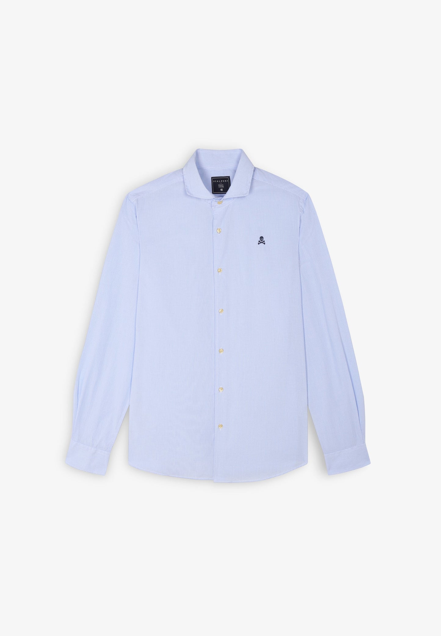 CHECKED DRESS SHIRT WITH CONTRAST SKULL