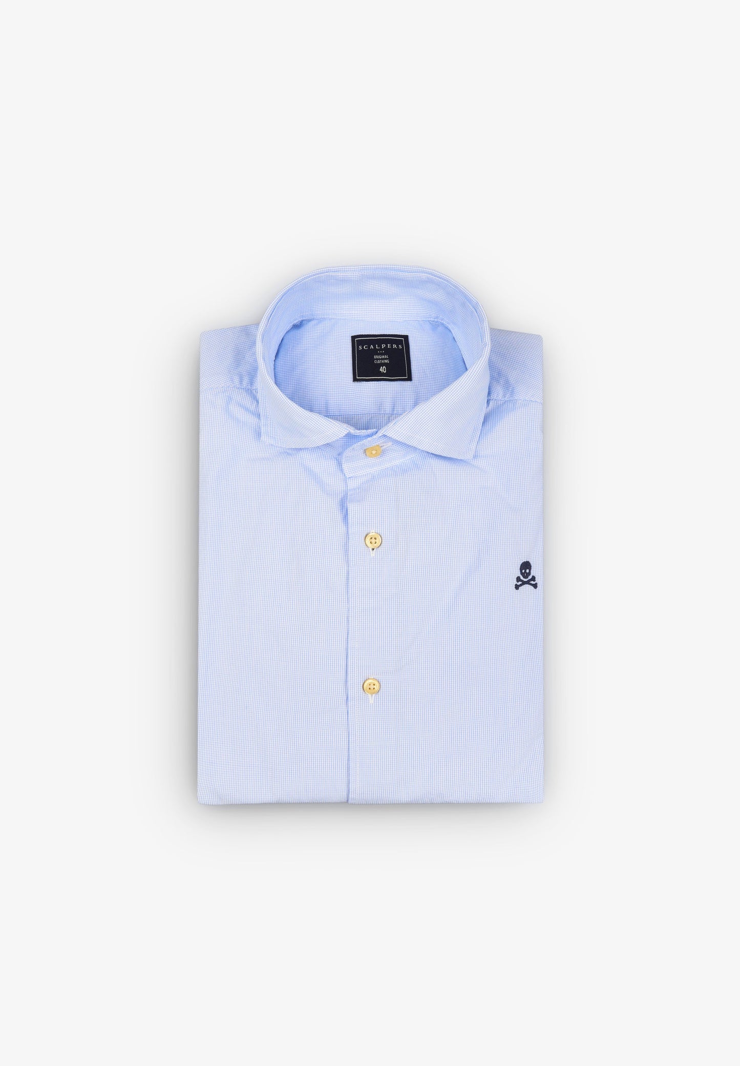CONTRAST SKULL PLAIN FORMAL SHIRT