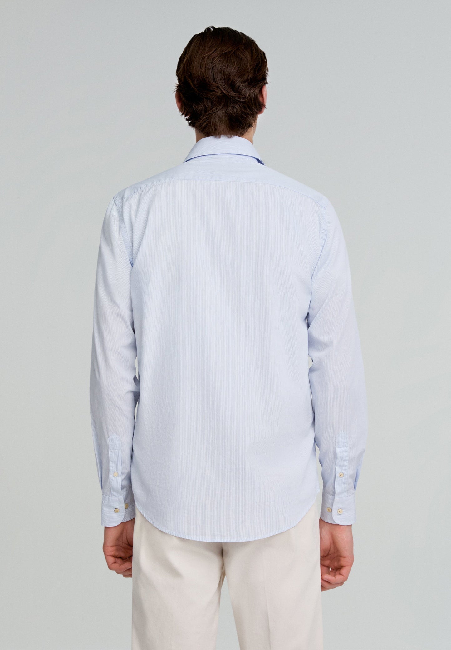 CONTRAST SKULL STRIPED FORMAL SHIRT