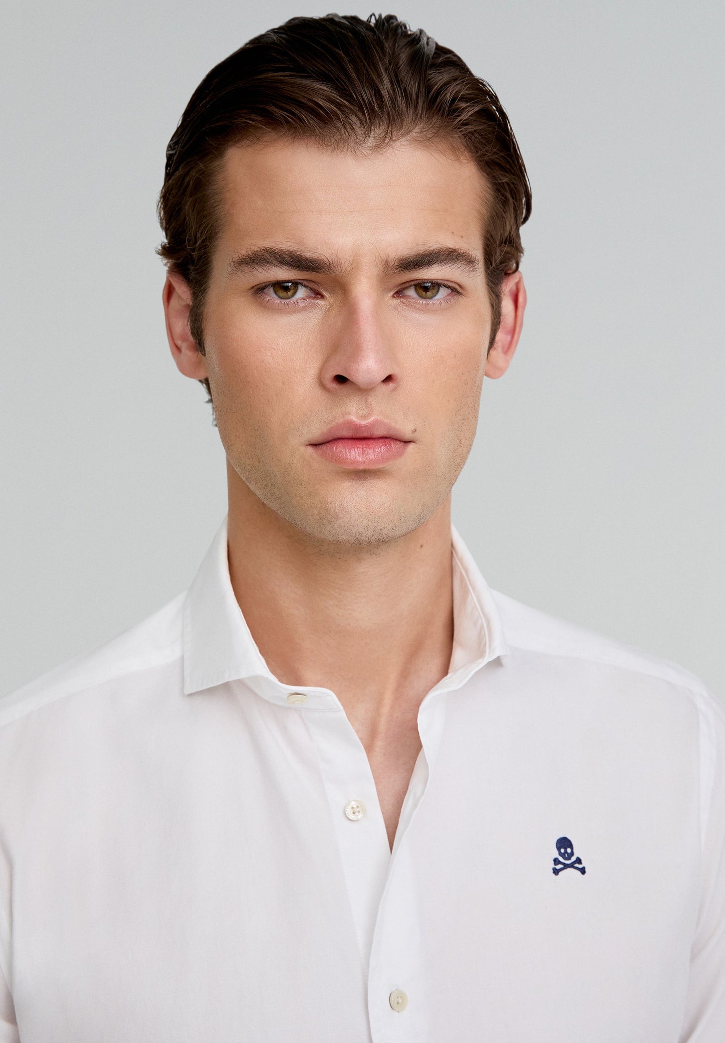 CAMISA VESTIR LISA CALAVERA CONTRASTE - Scalpers