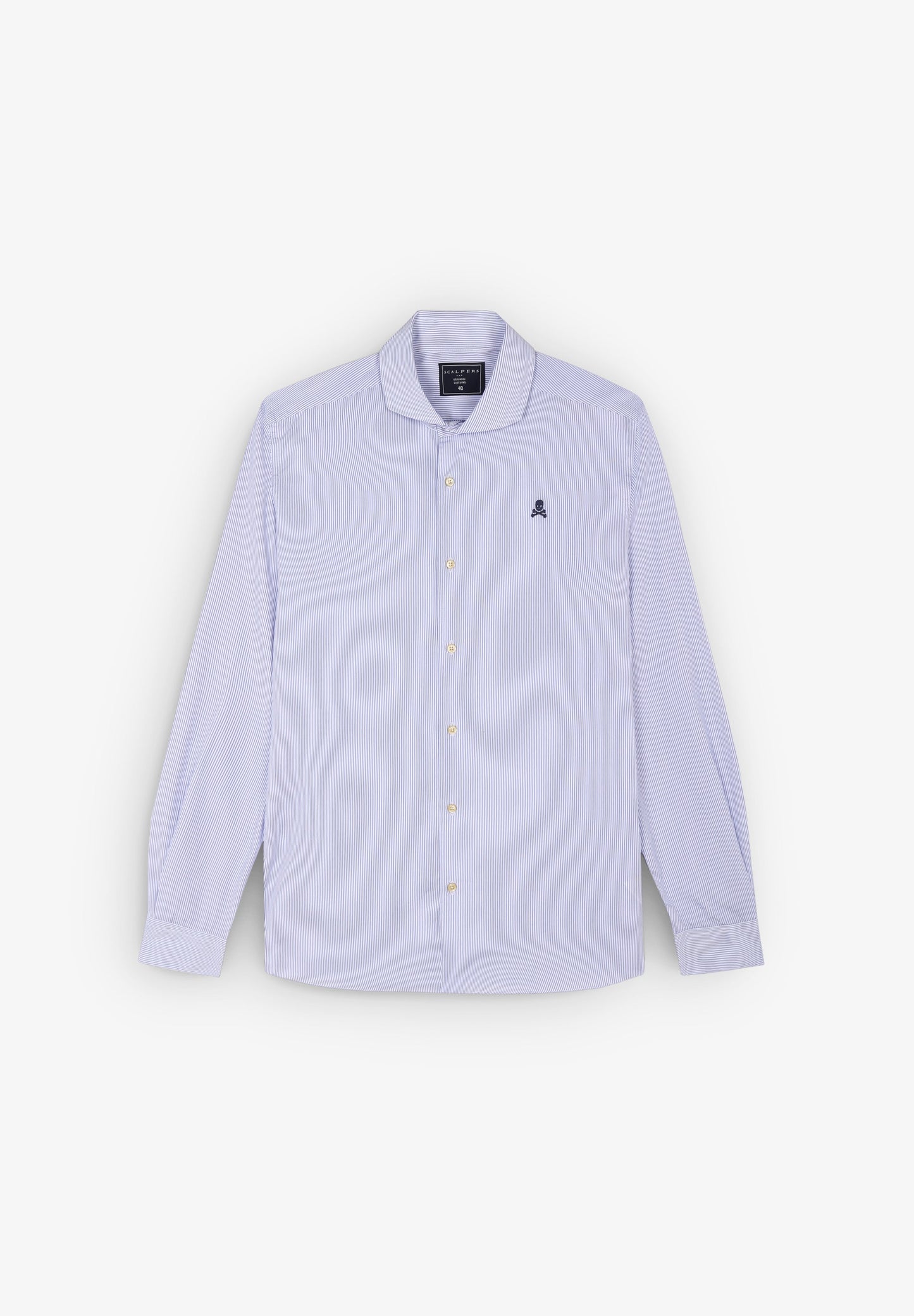 CONTRAST SKULL PLAIN FORMAL SHIRT