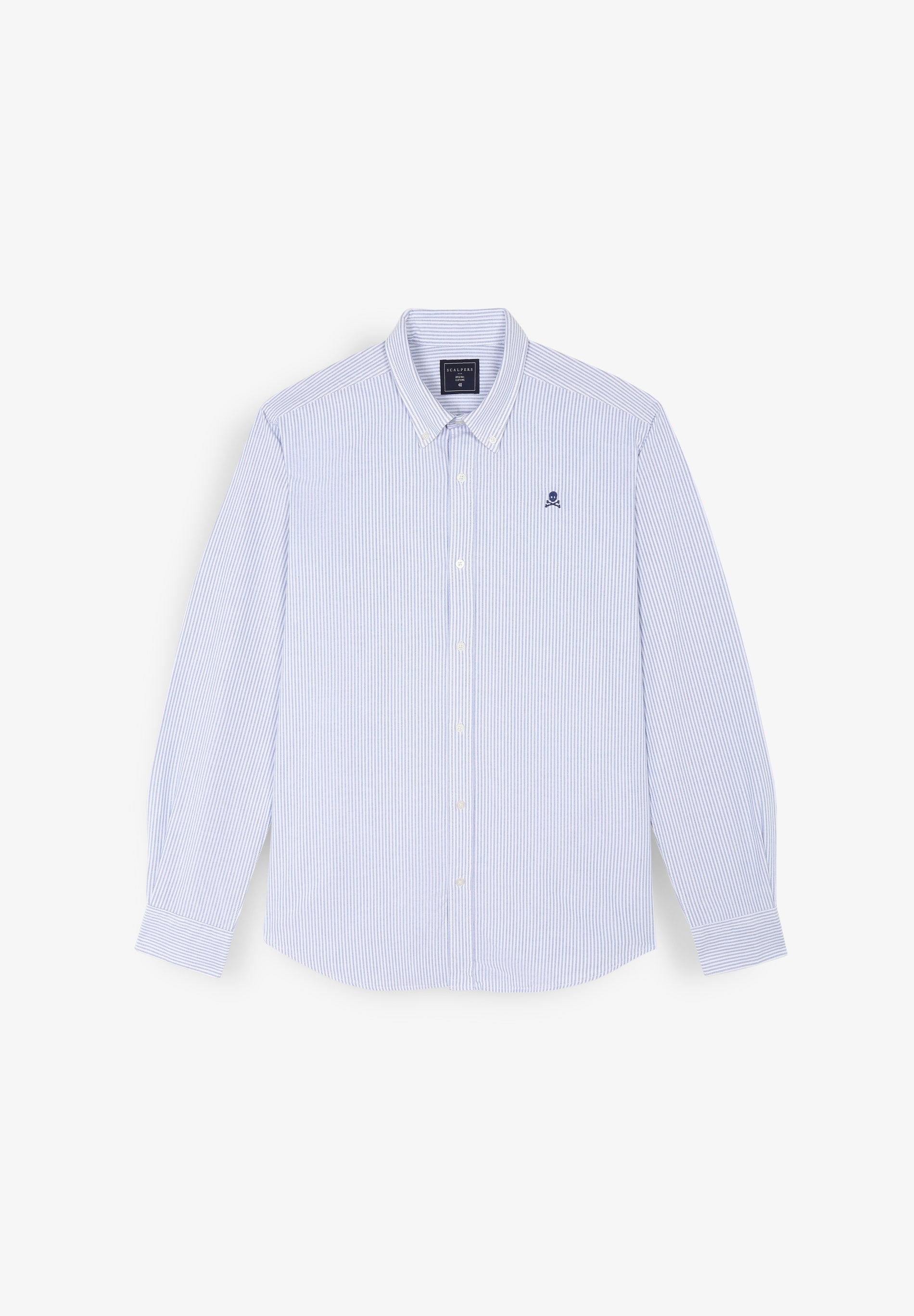 OXFORD SHIRT WITH CONTRAST SKULL PRINT