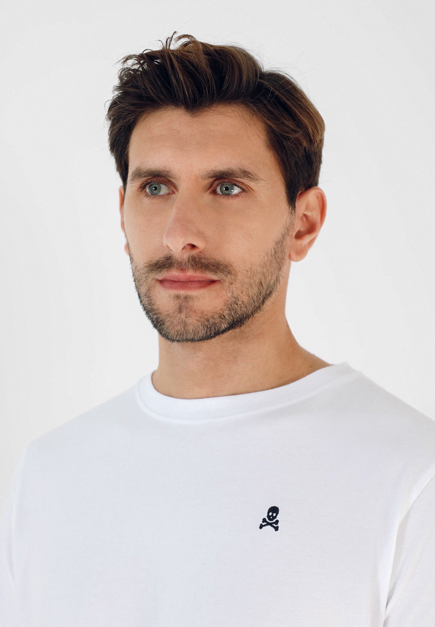 BASIC COTTON SKULL T-SHIRT