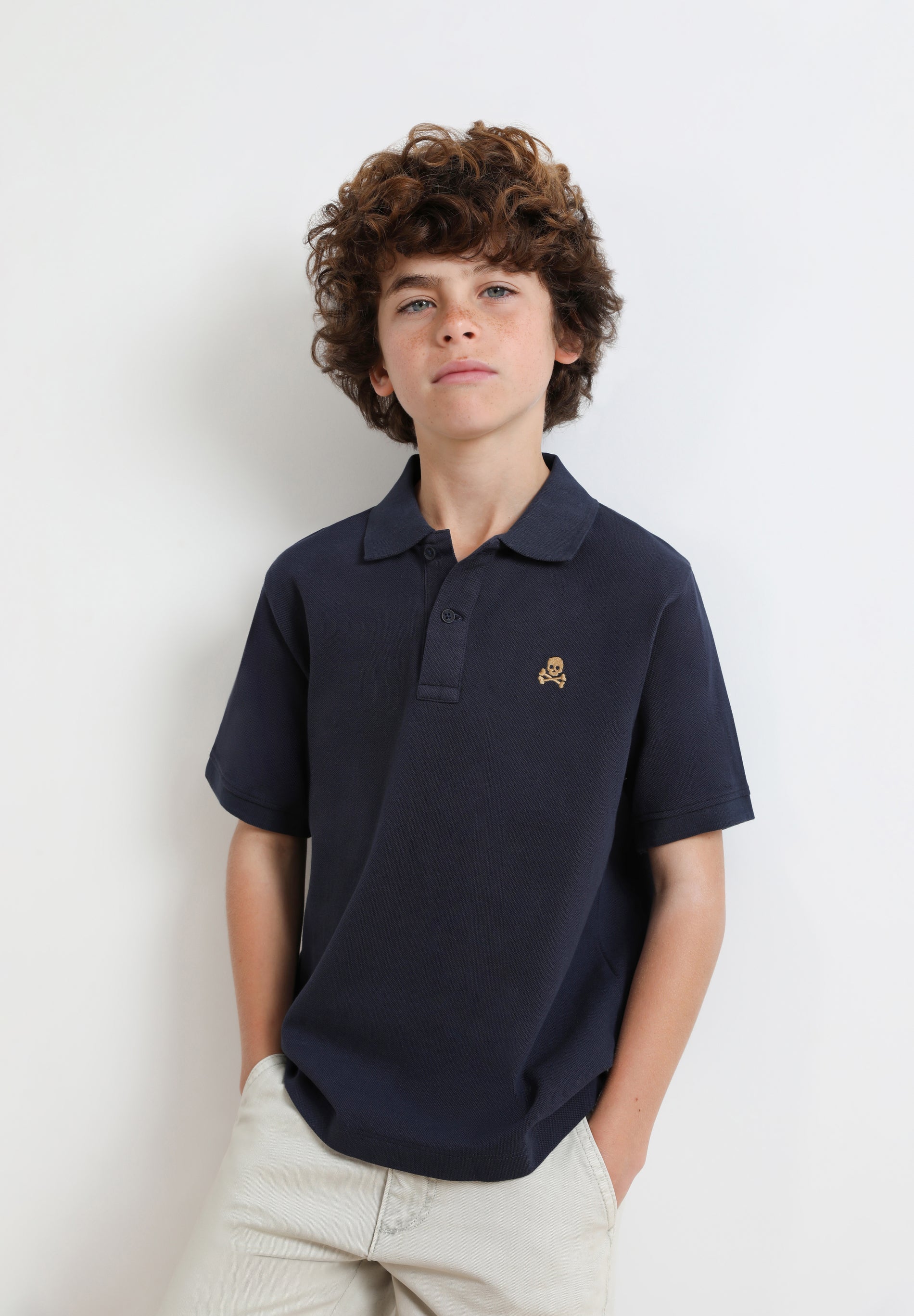 BASIC SKULL POLO SHIRT