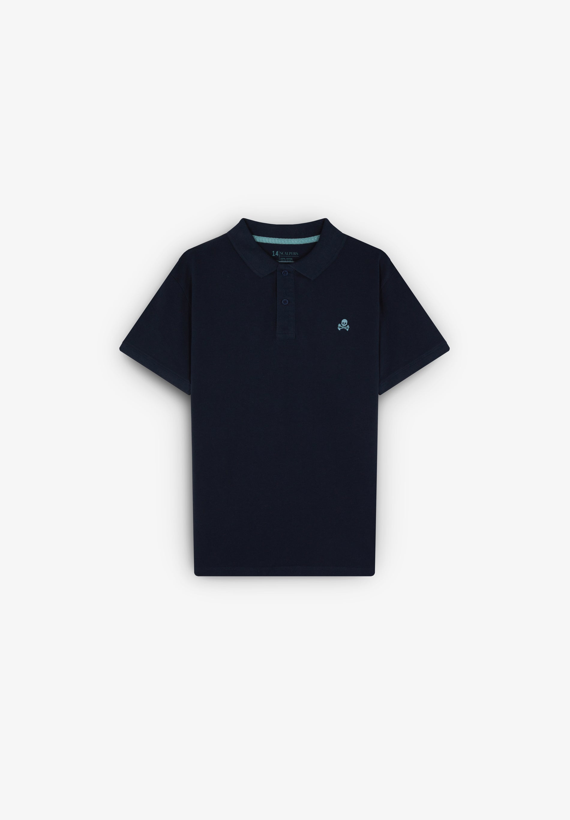 BASIC POLO SHIRT WITH SKULL DETAIL