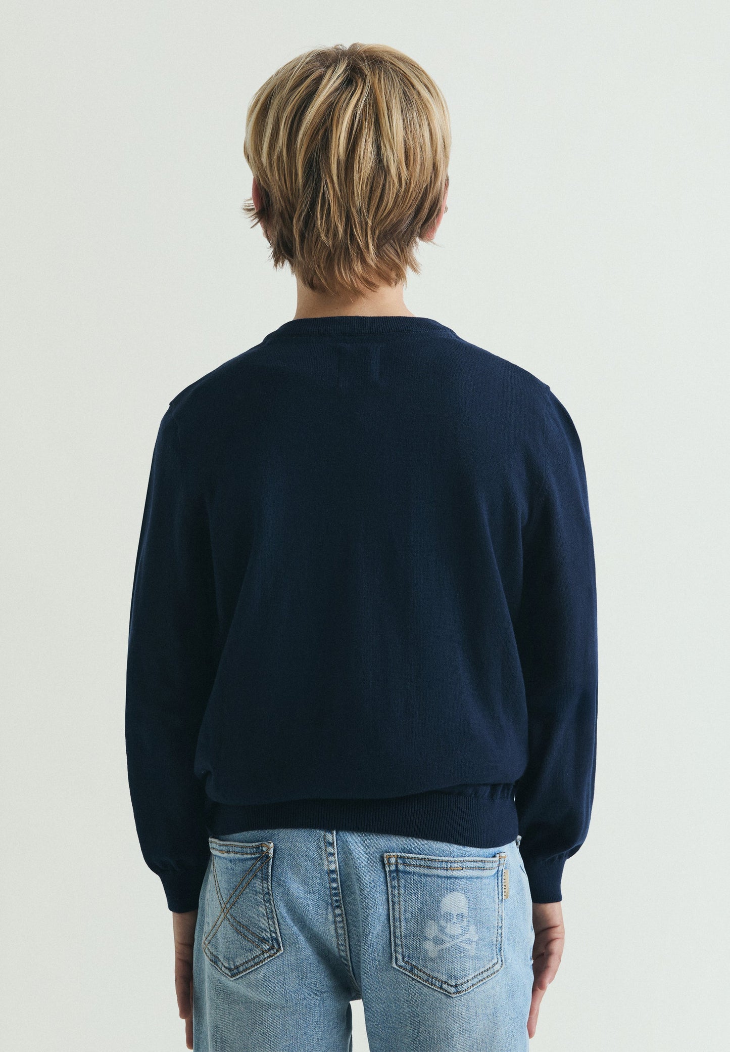 BASIC COTTON EMBROIDERED SWEATER