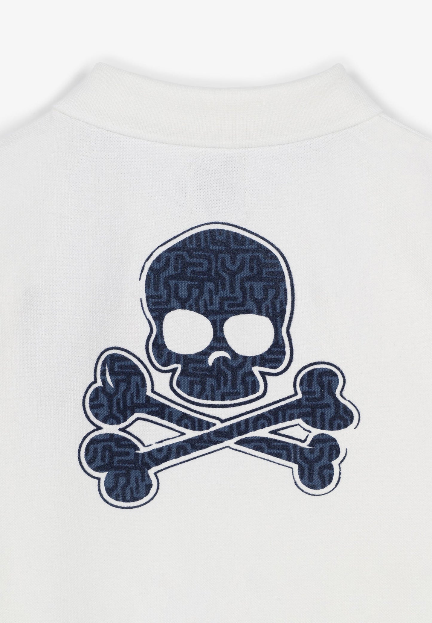 LONG SLEEVE POLO SHIRT WITH BACK SKULL