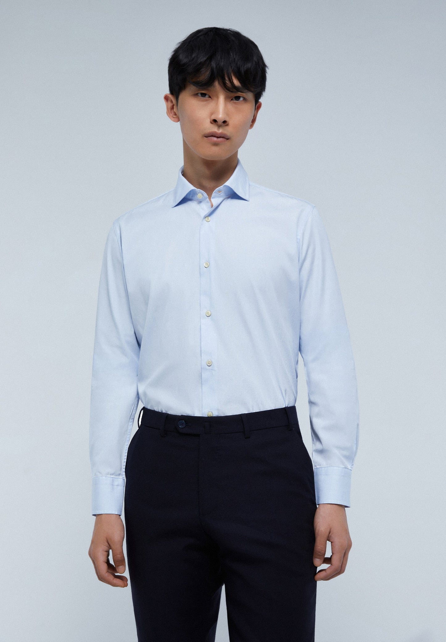 MIXED CUFF DRESS SHIRT