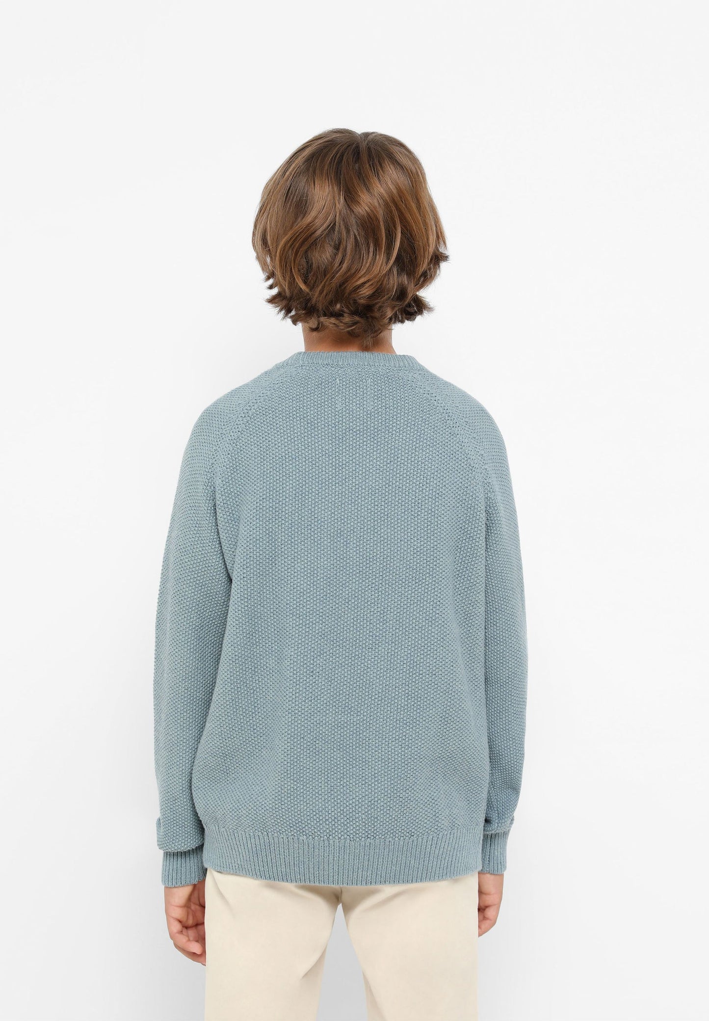 KNIT SWEATER WITH CONTRAST SKULL