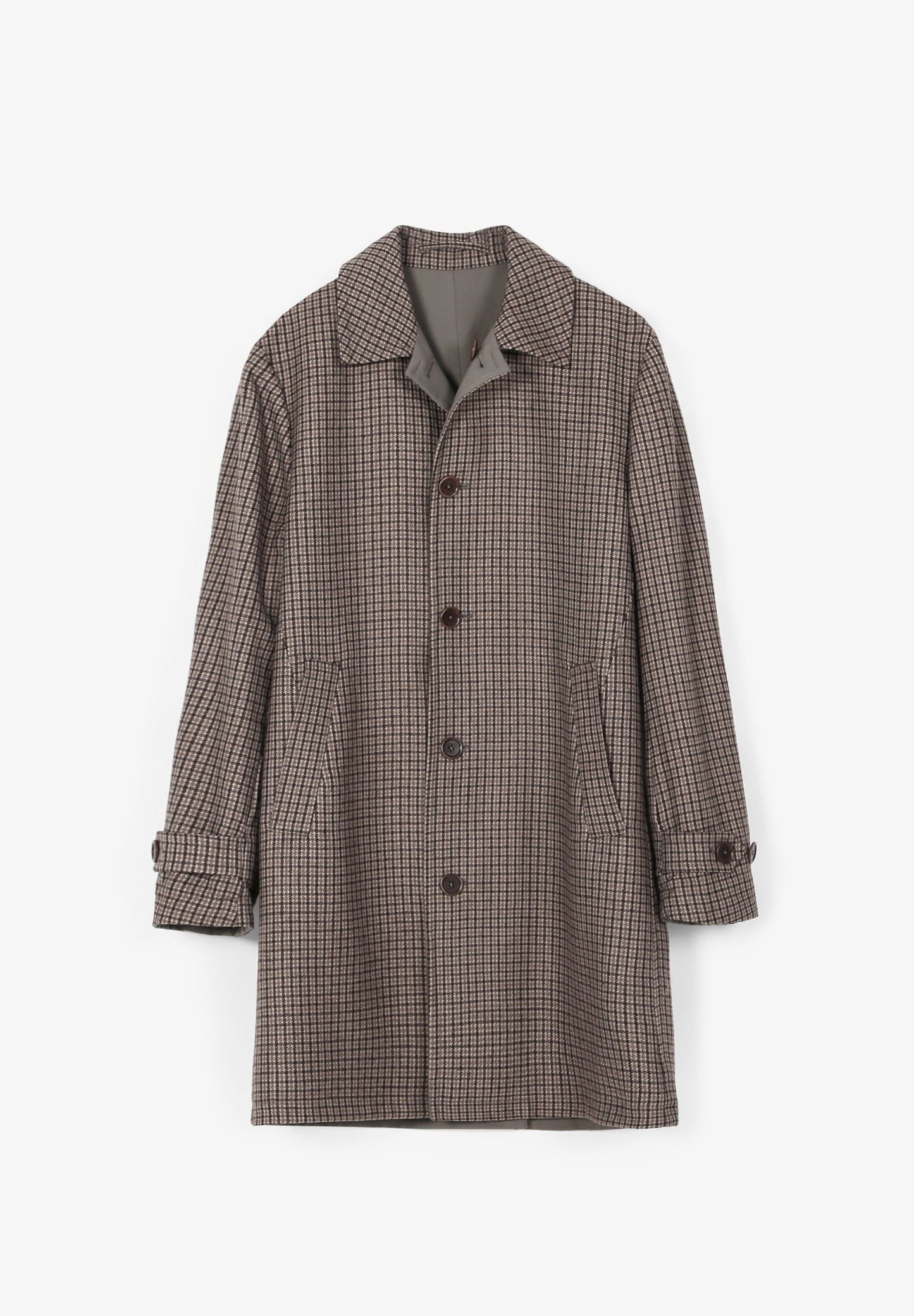REVERSIBLE CHECKED TRENCH COAT