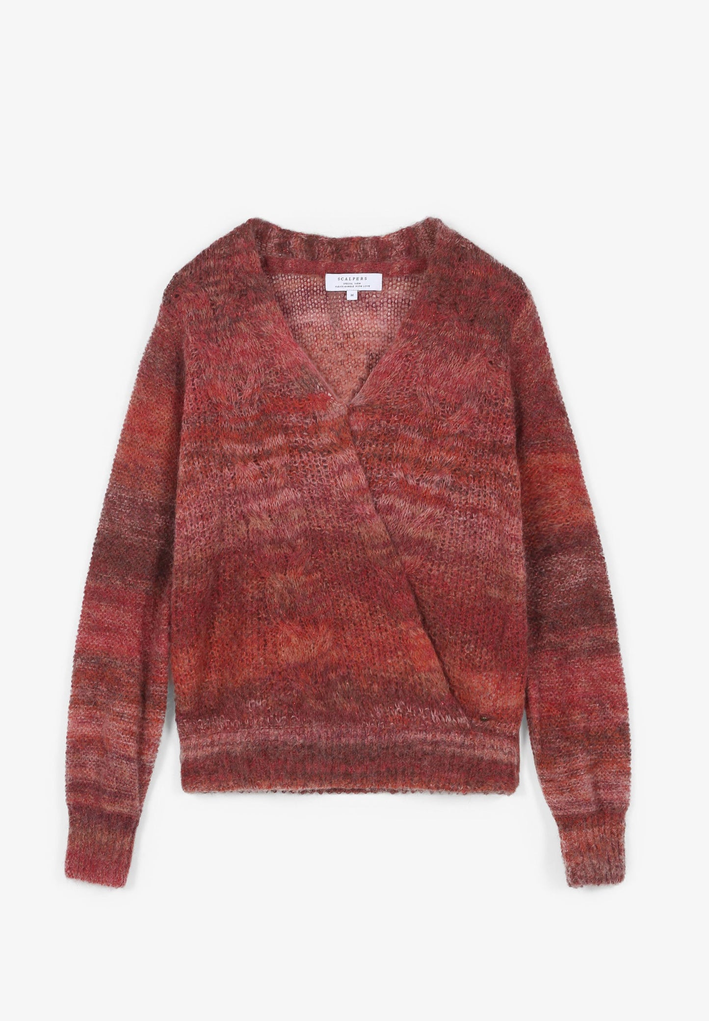 STRIPED DOUBLE-BREASTED SWEATER