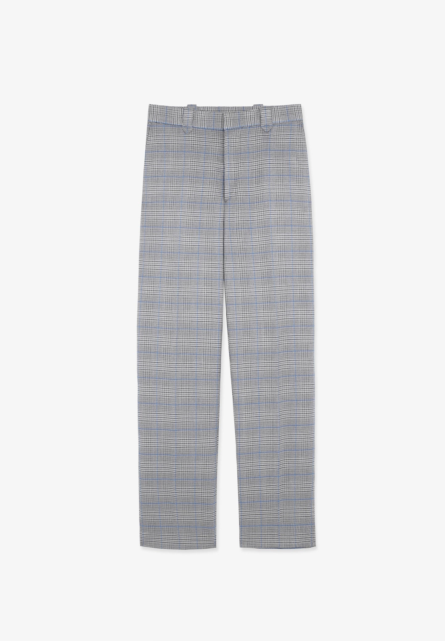 STRAIGHT CUT CHECK TROUSERS