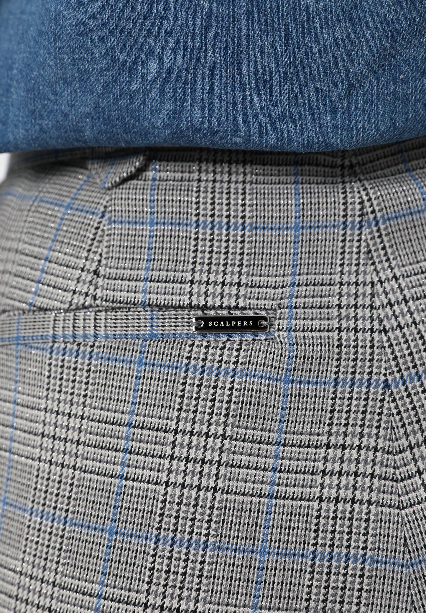 STRAIGHT CUT CHECK TROUSERS