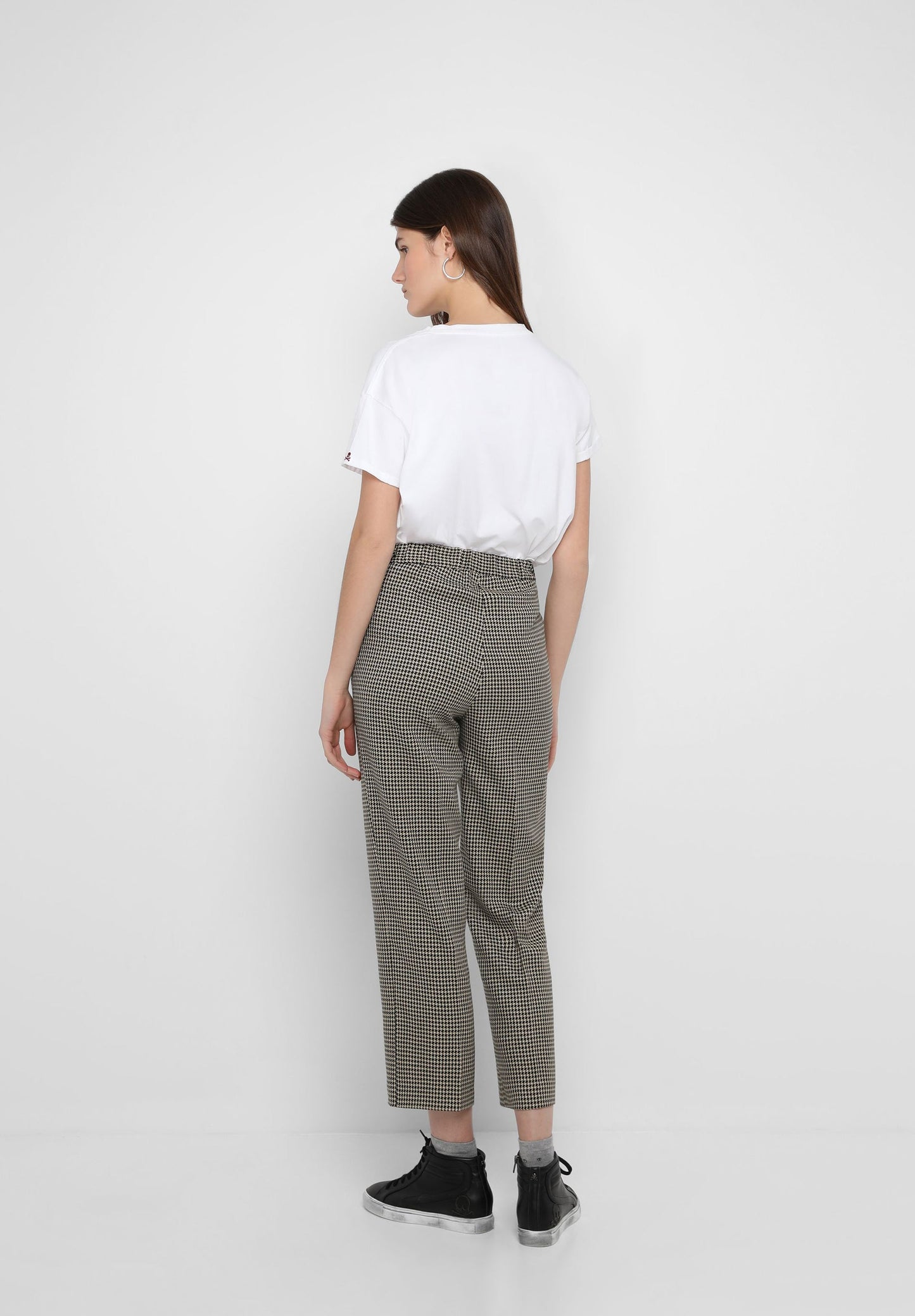STRAIGHT HOUNDSTOOTH TROUSERS