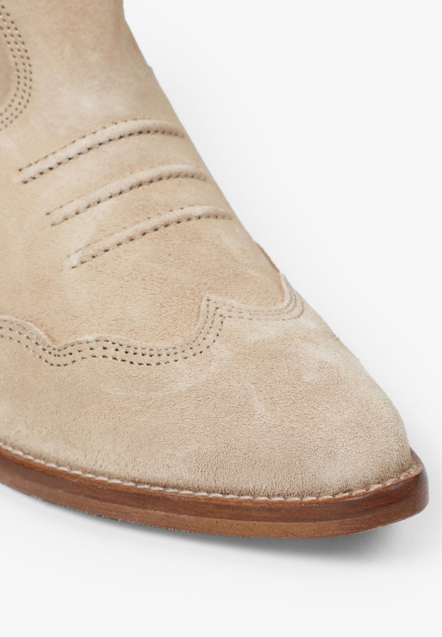 SUEDE COWBOY ANKLE BOOTS