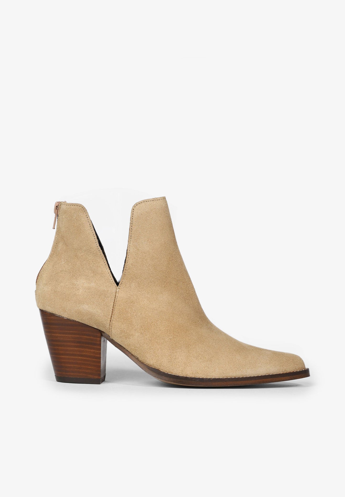 SUEDE ANKLE BOOTS WITH SIDE VENT