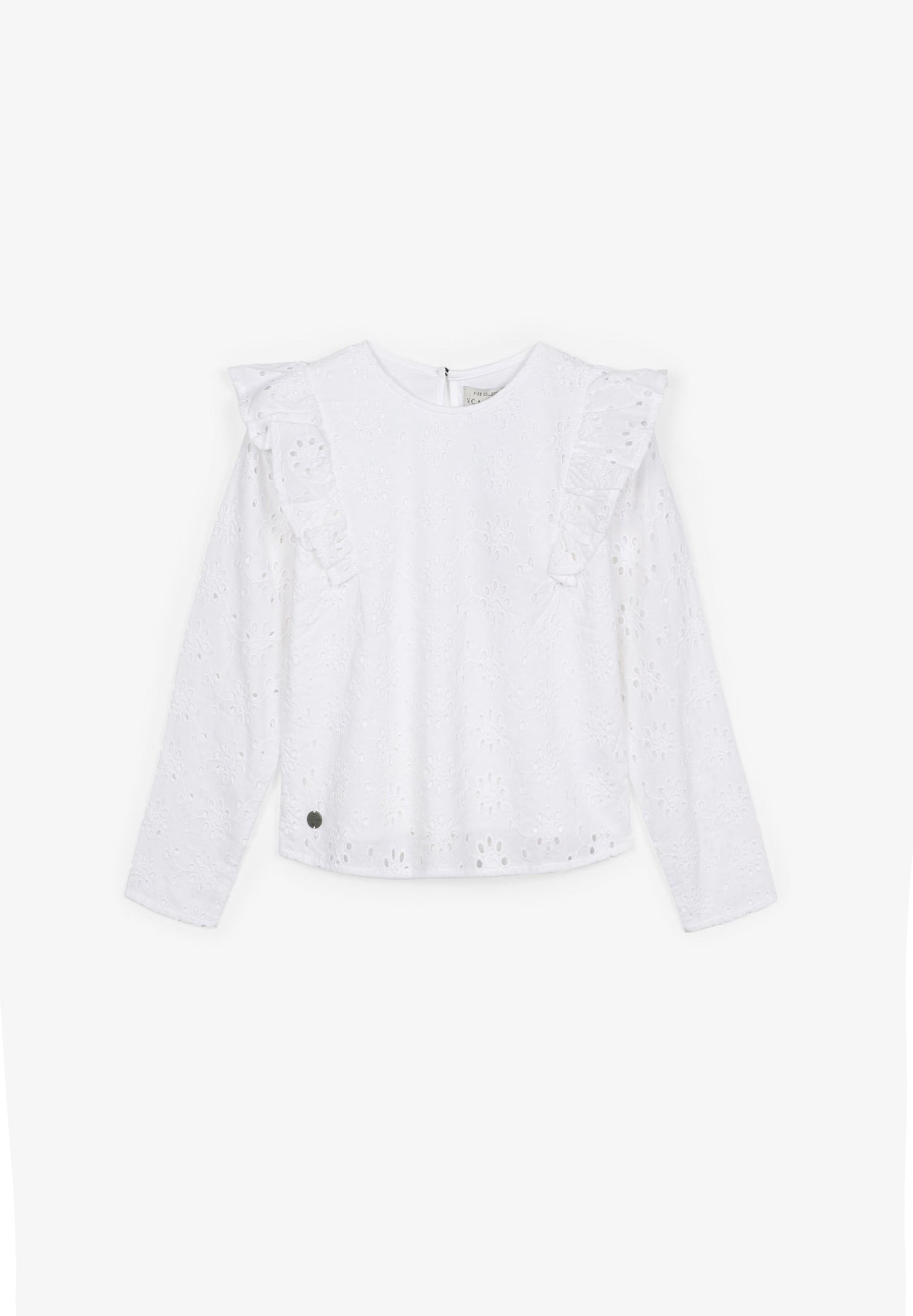 BLOUSE WITH PERFORATED EMBROIDERY