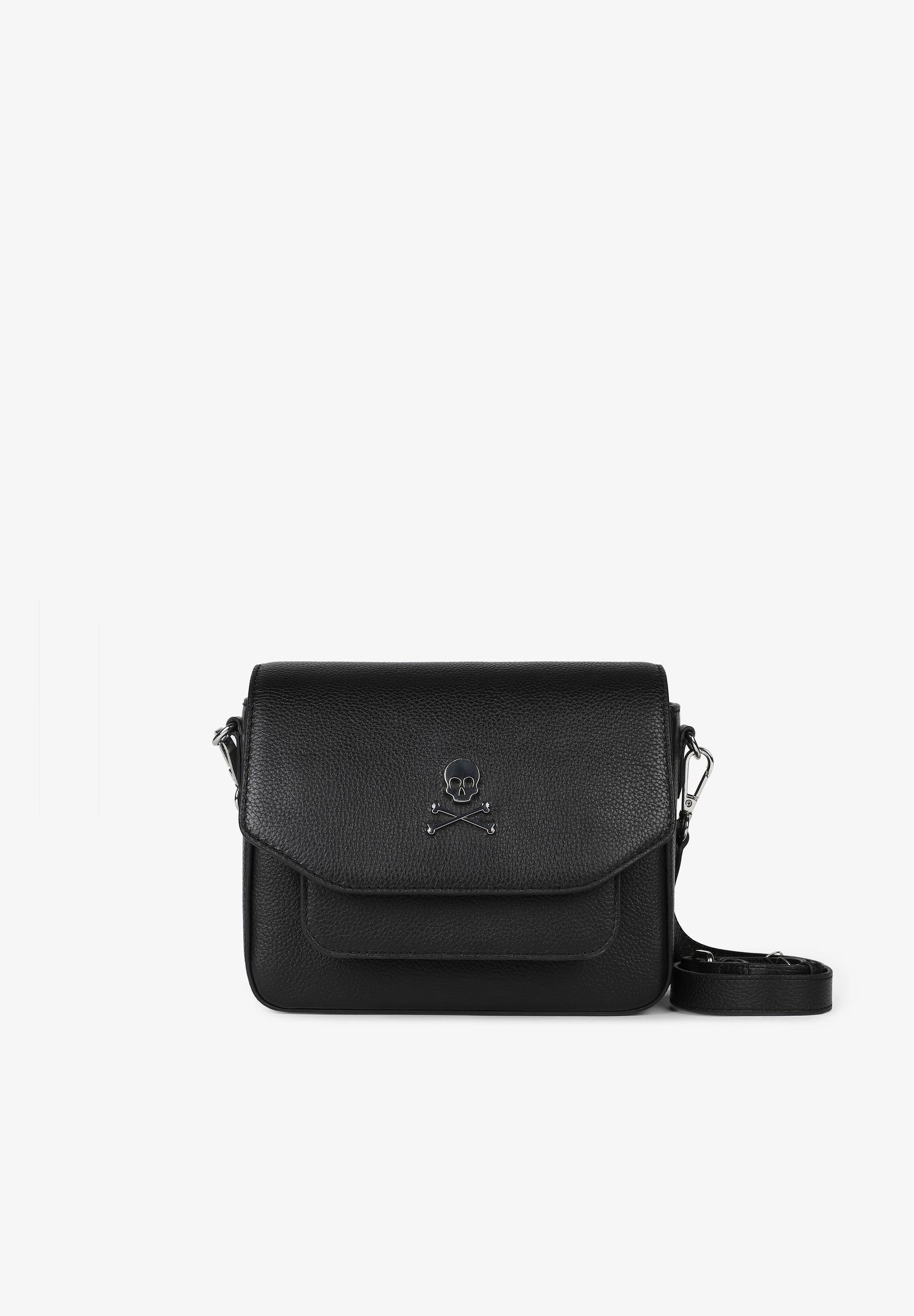 LEATHER BAG METAL SKULL