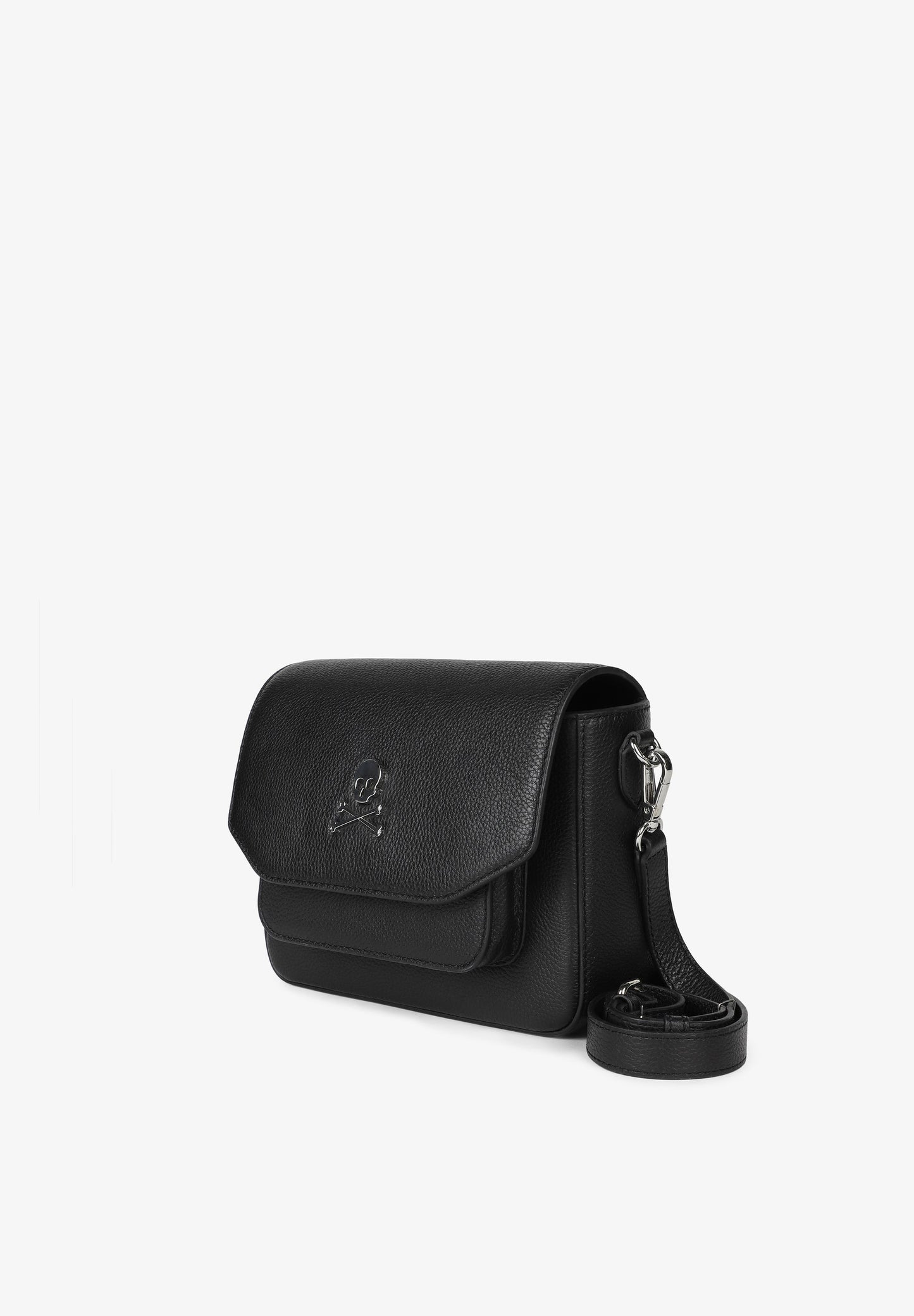 LEATHER BAG METAL SKULL