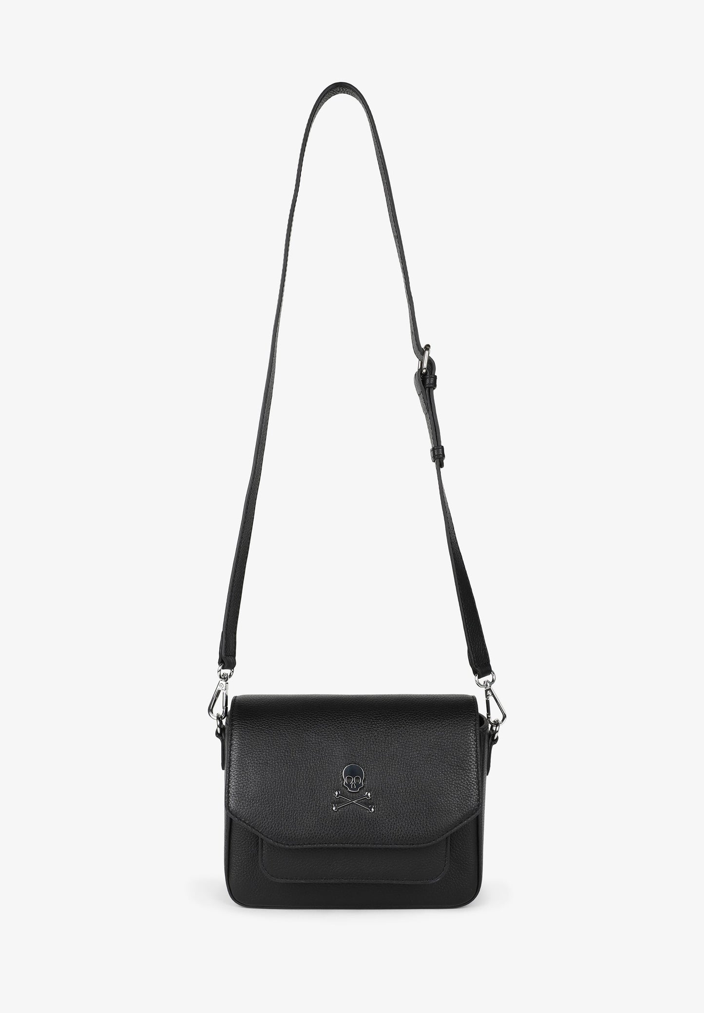 LEATHER BAG METAL SKULL