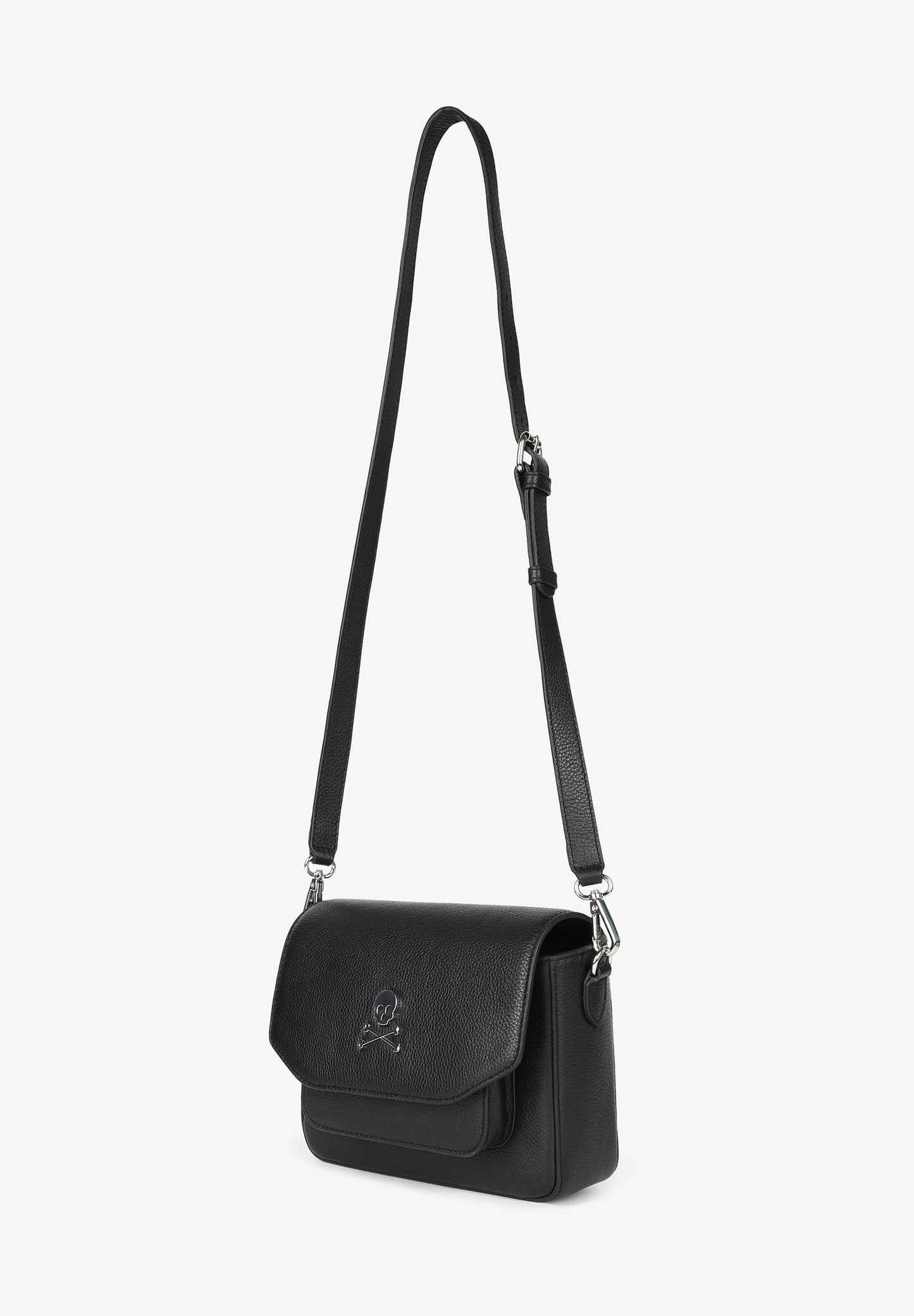 LEATHER BAG METAL SKULL