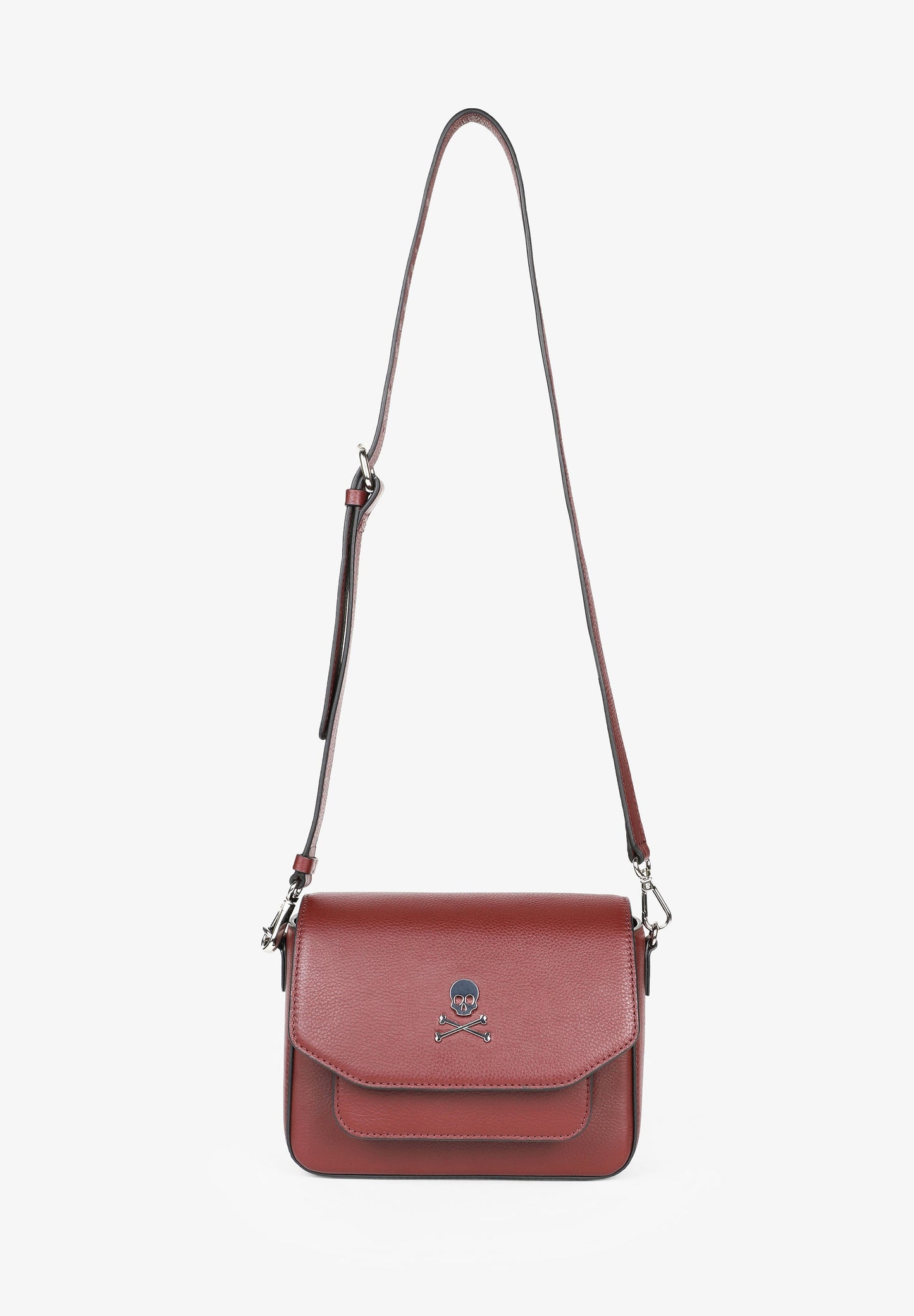 LEATHER BAG METAL SKULL