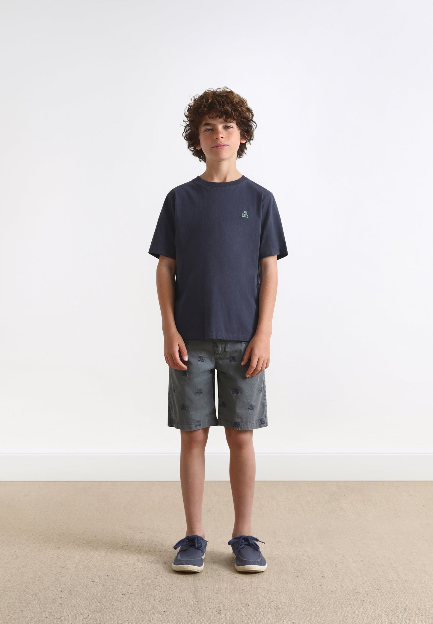 BASIC COTTON SKULL T-SHIRT