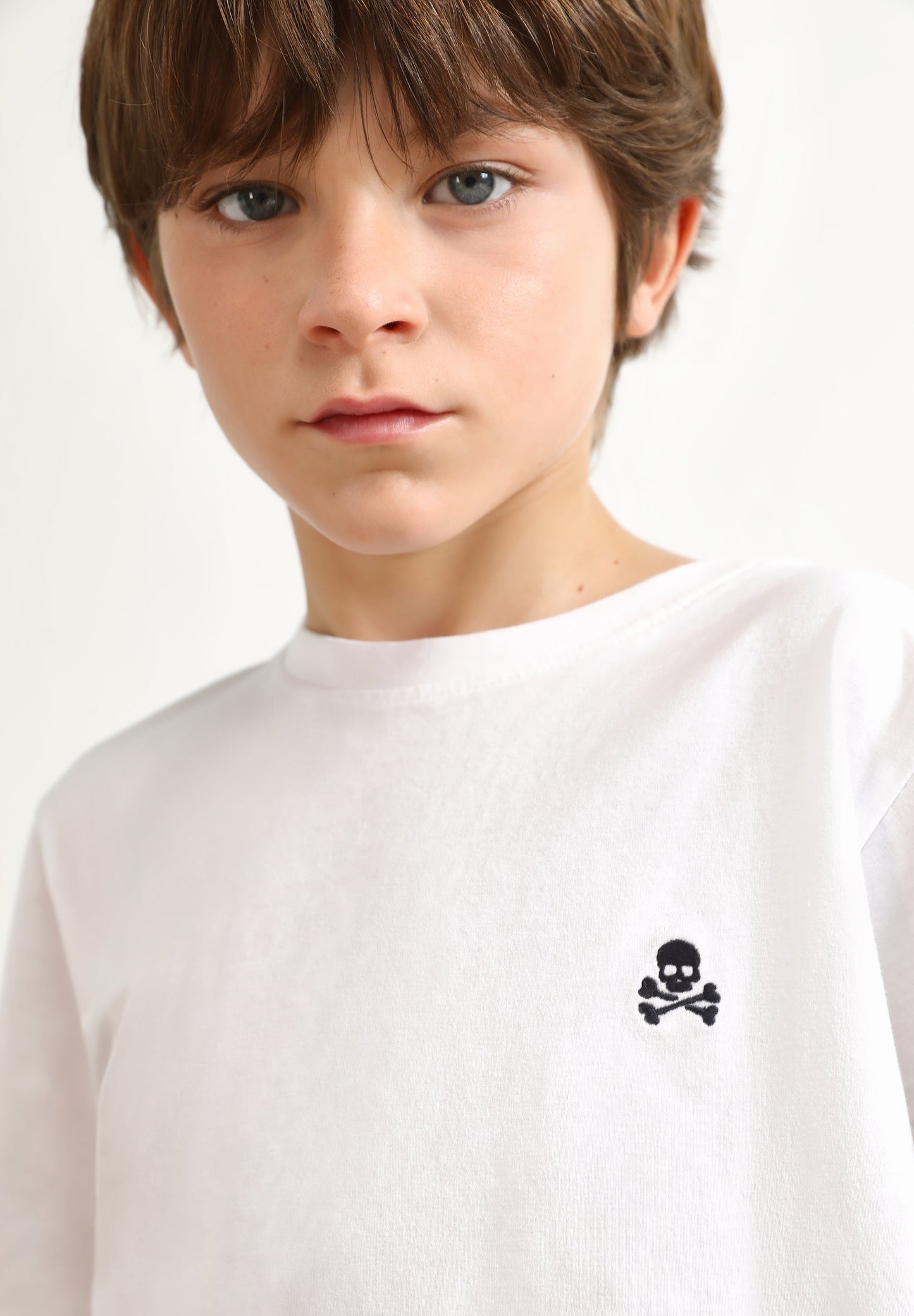 BASIC COTTON SKULL T-SHIRT