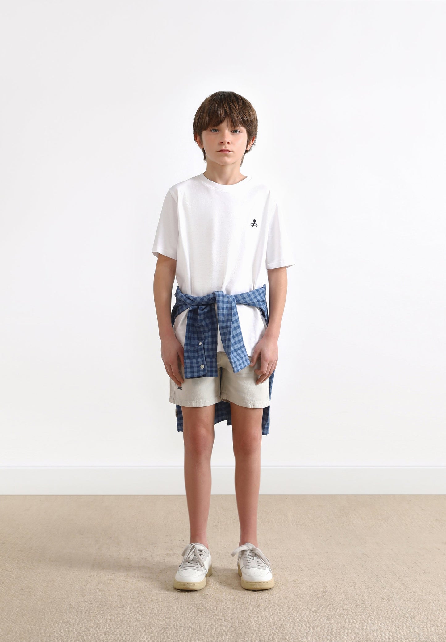 BASIC COTTON SKULL T-SHIRT