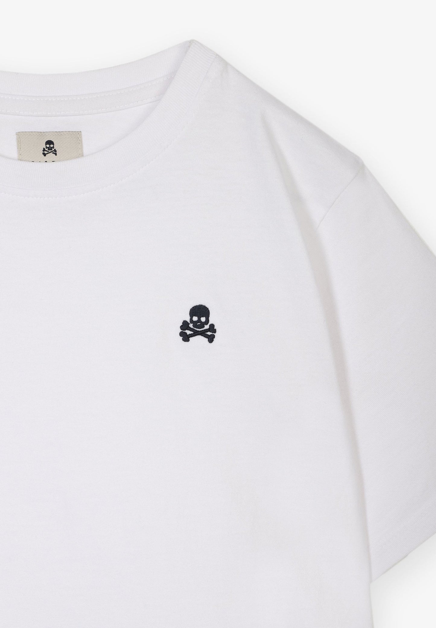 BASIC COTTON SKULL T-SHIRT