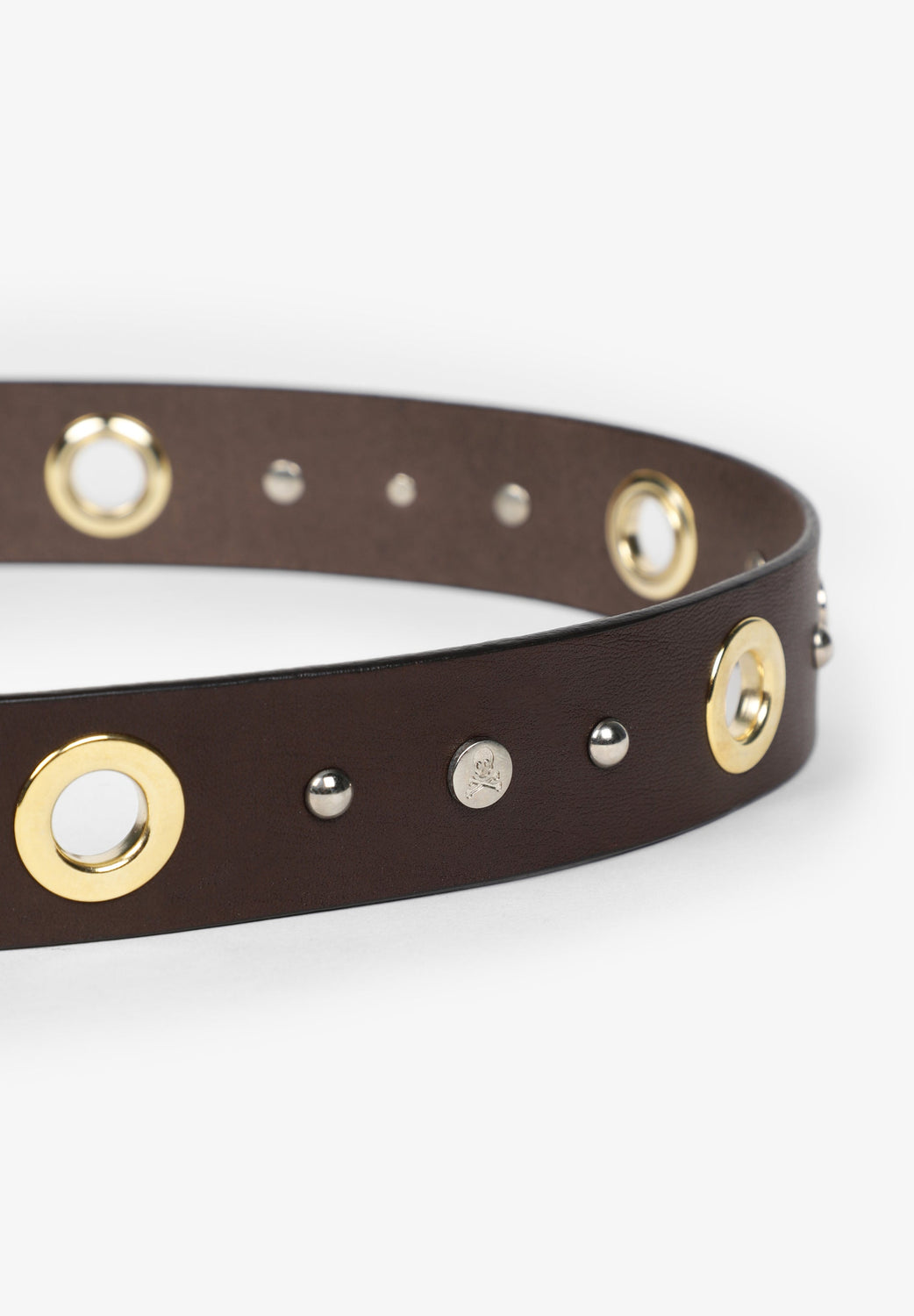 CINTURÓN PIEL DETALLES DORADOS - Scalpers