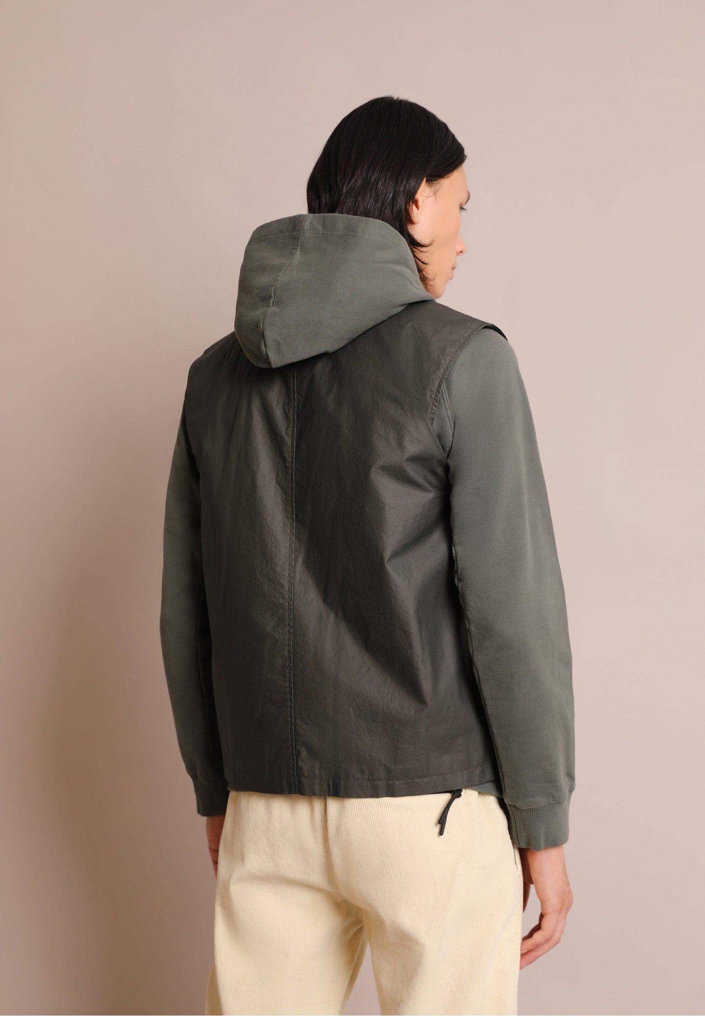 WAXED-EFFECT GILET