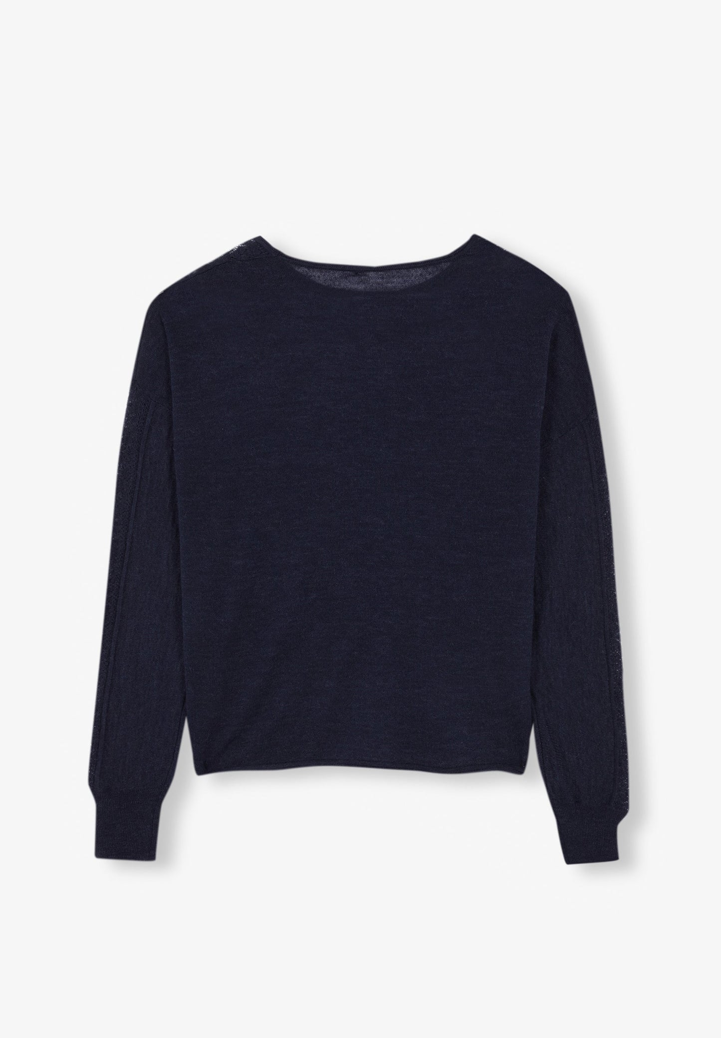 ROUND NECK POINTELLE SWEATER