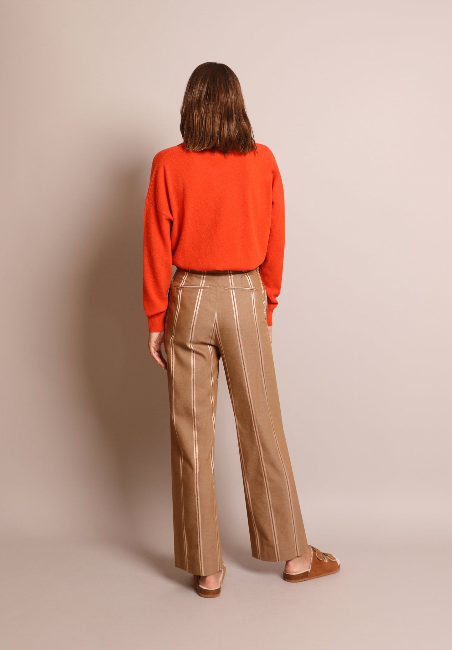 METALLIC STRIPED TROUSERS