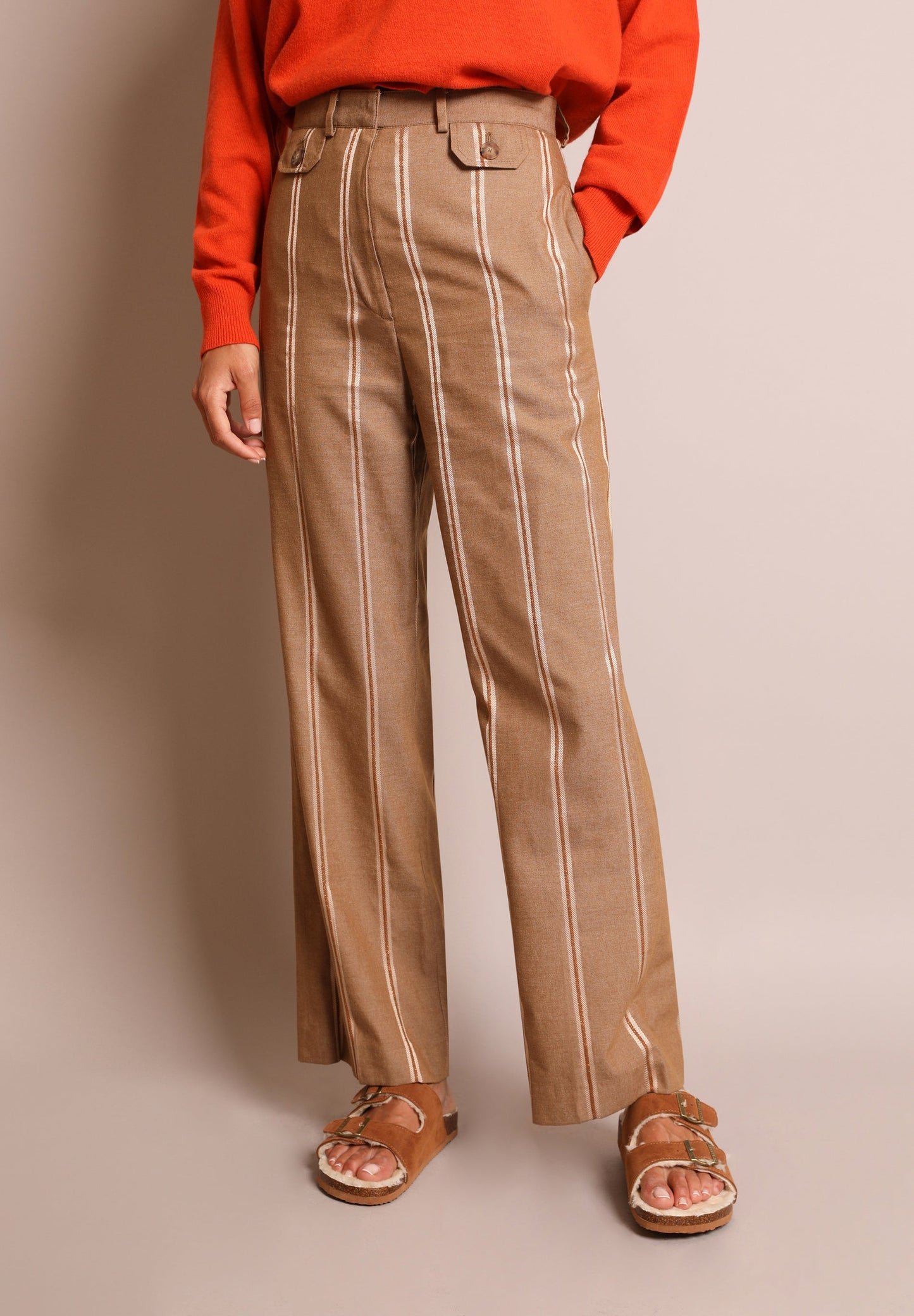 METALLIC STRIPED TROUSERS