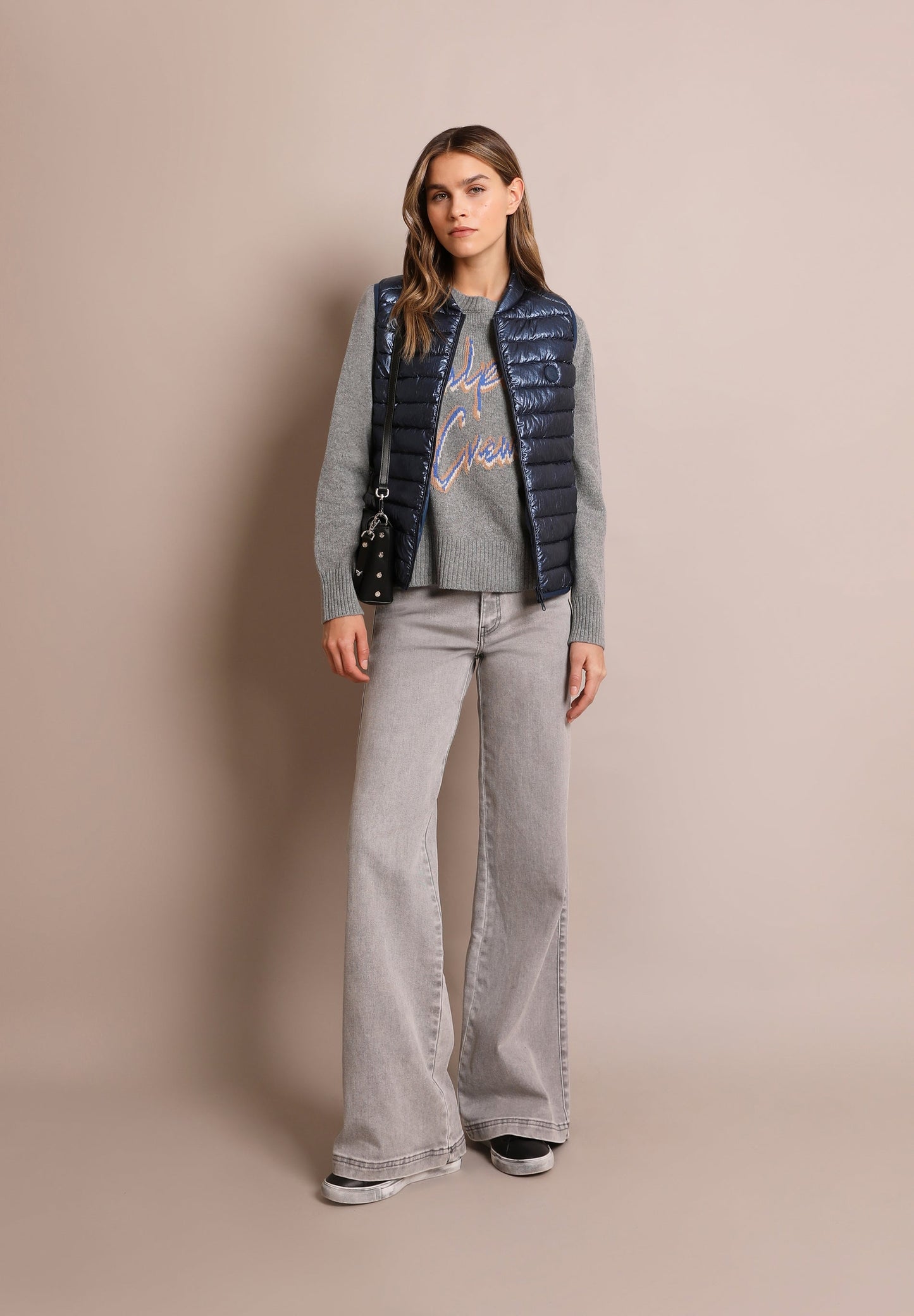 QUILTED GILET WITH SKULL DETAIL