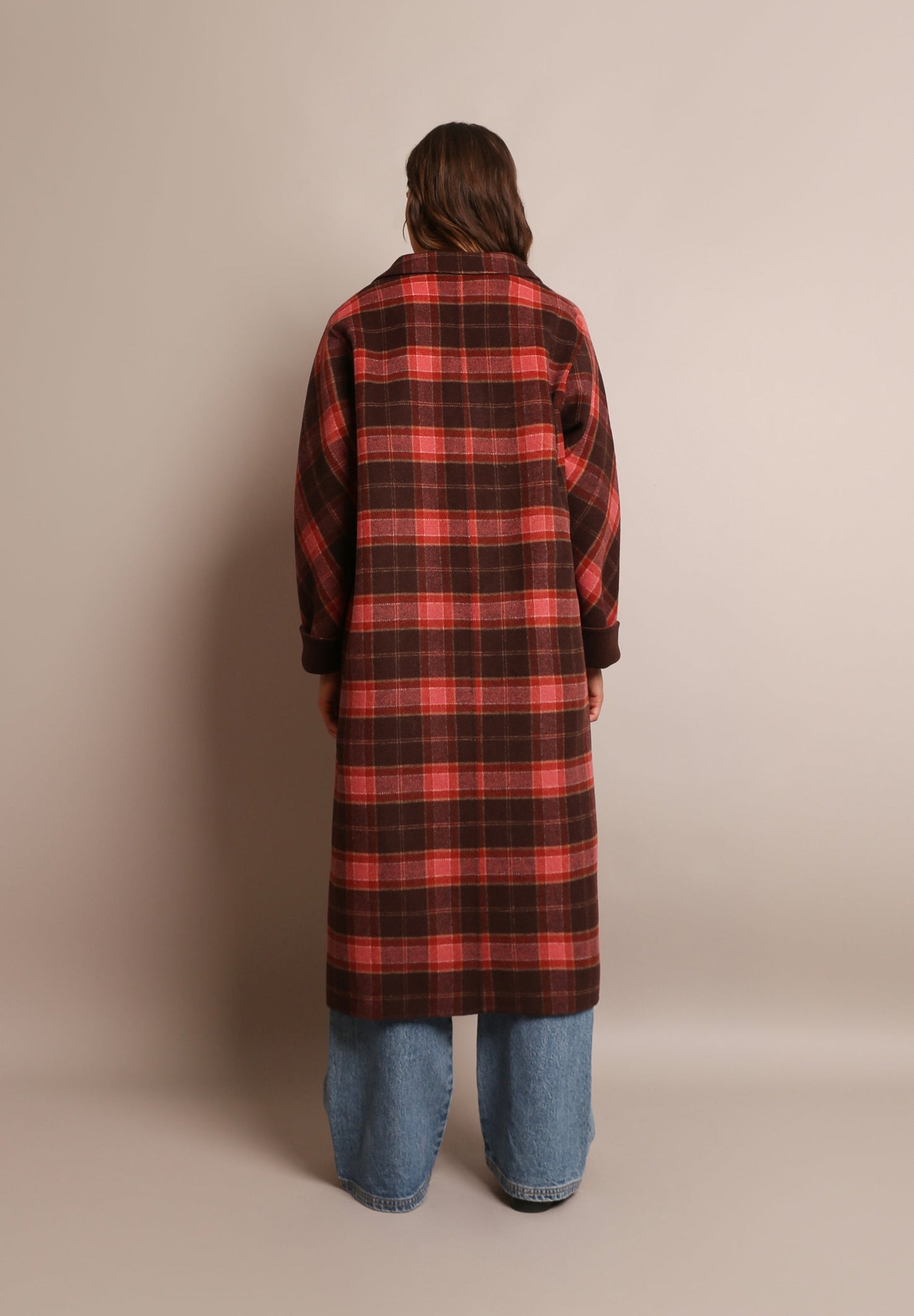 LONG CHECK COAT