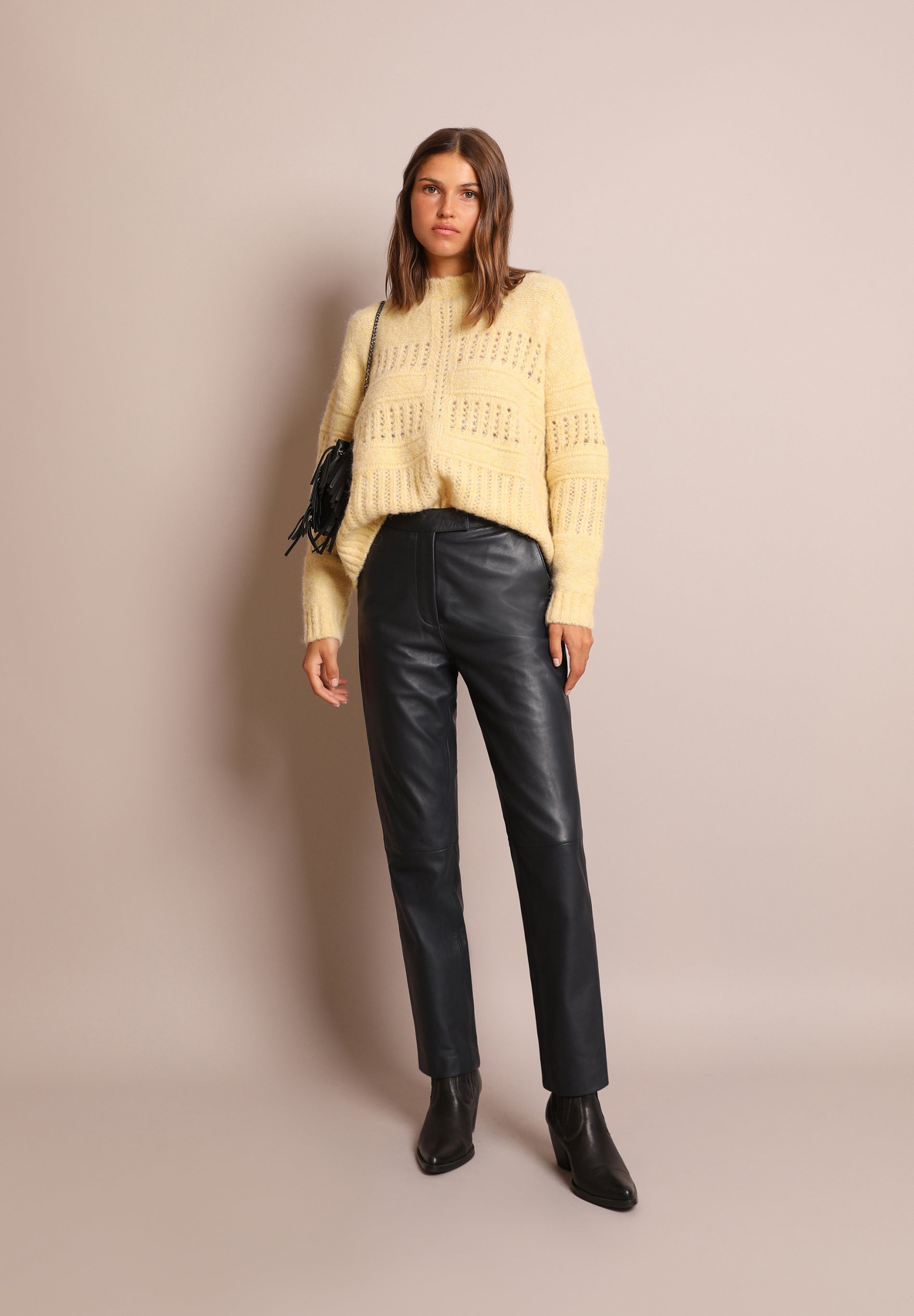 CHINO LEATHER TROUSERS