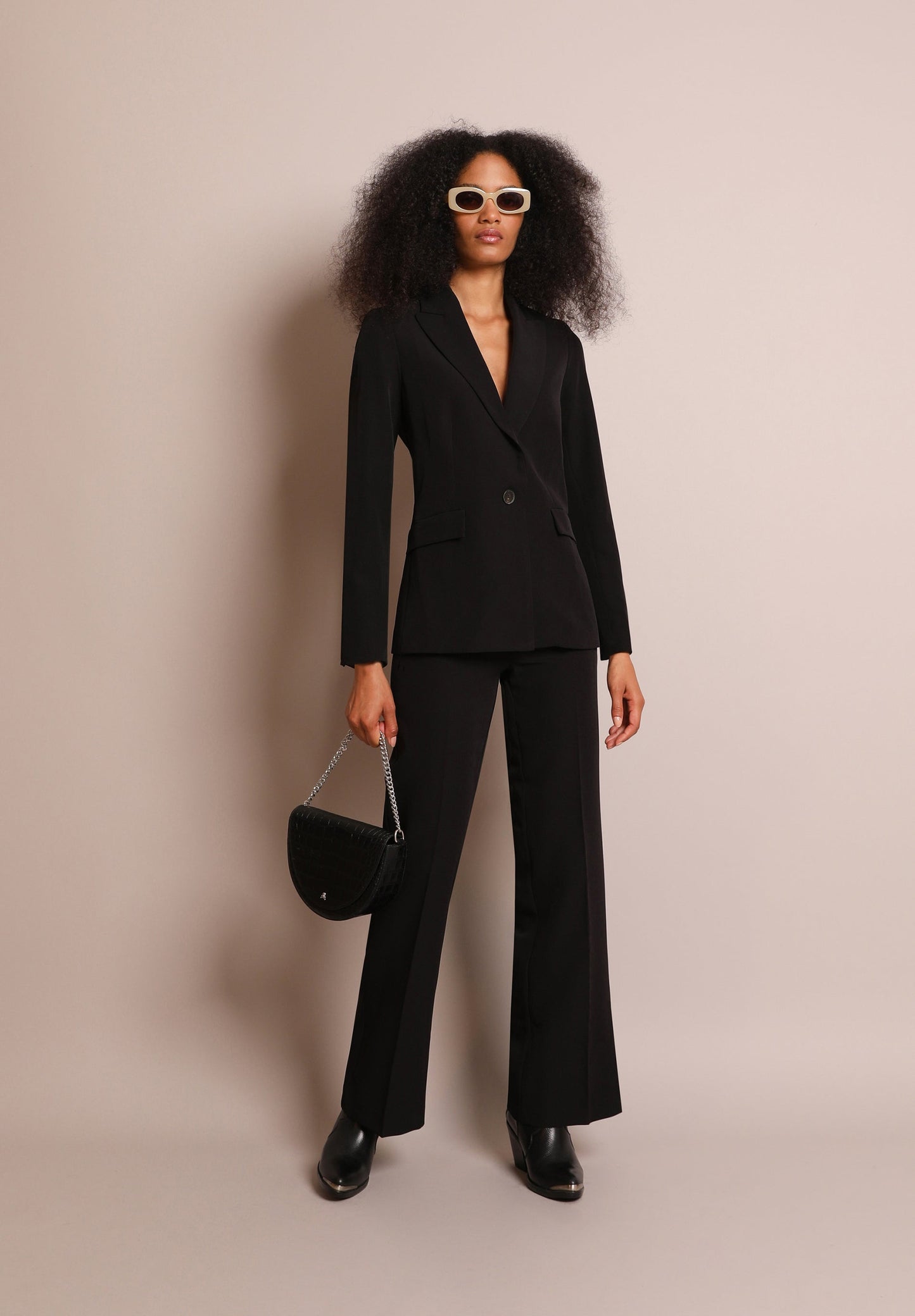 ANIMAL PRINT BLAZER WITH BELT