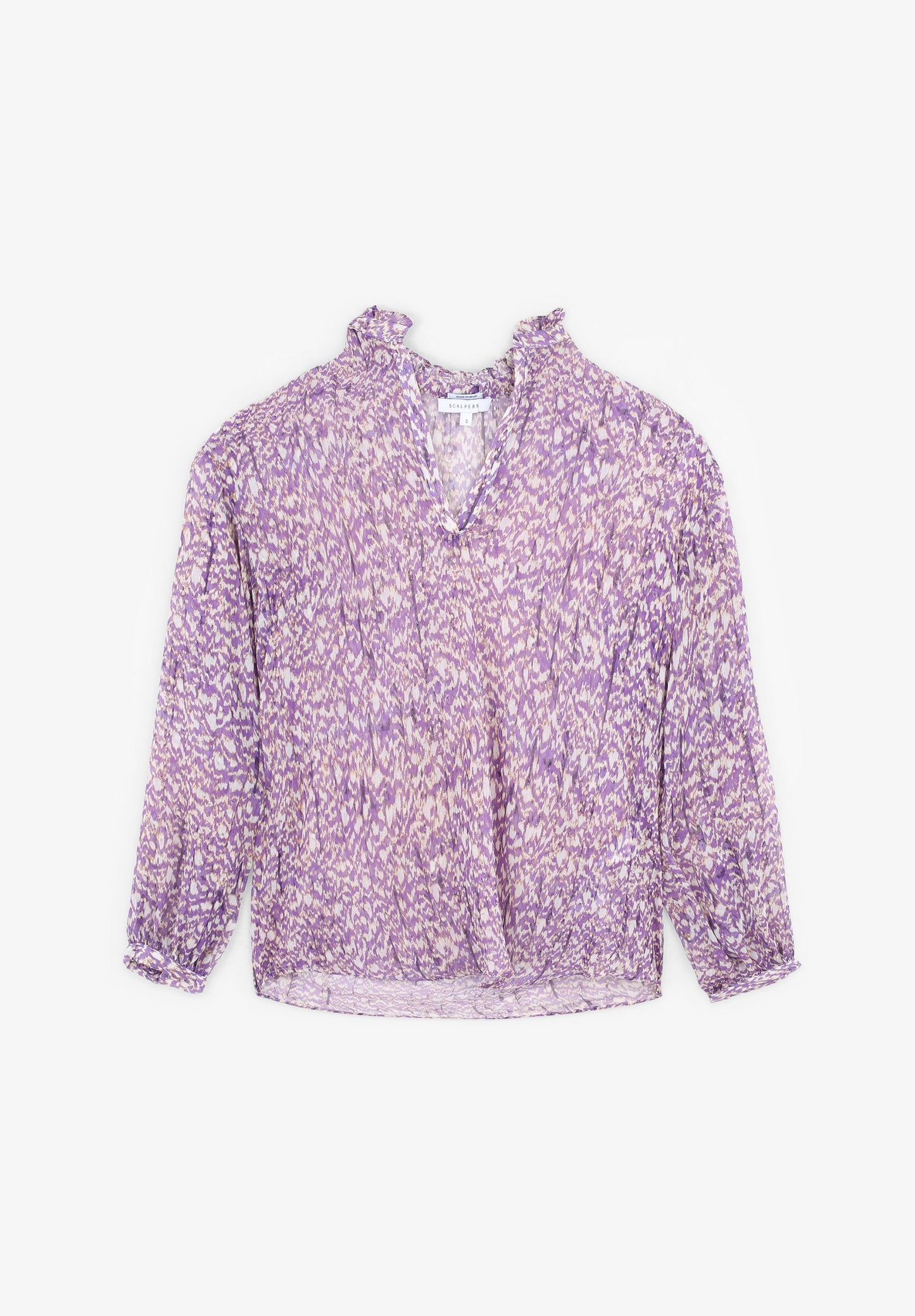 METALLIC PRINT BLOUSE