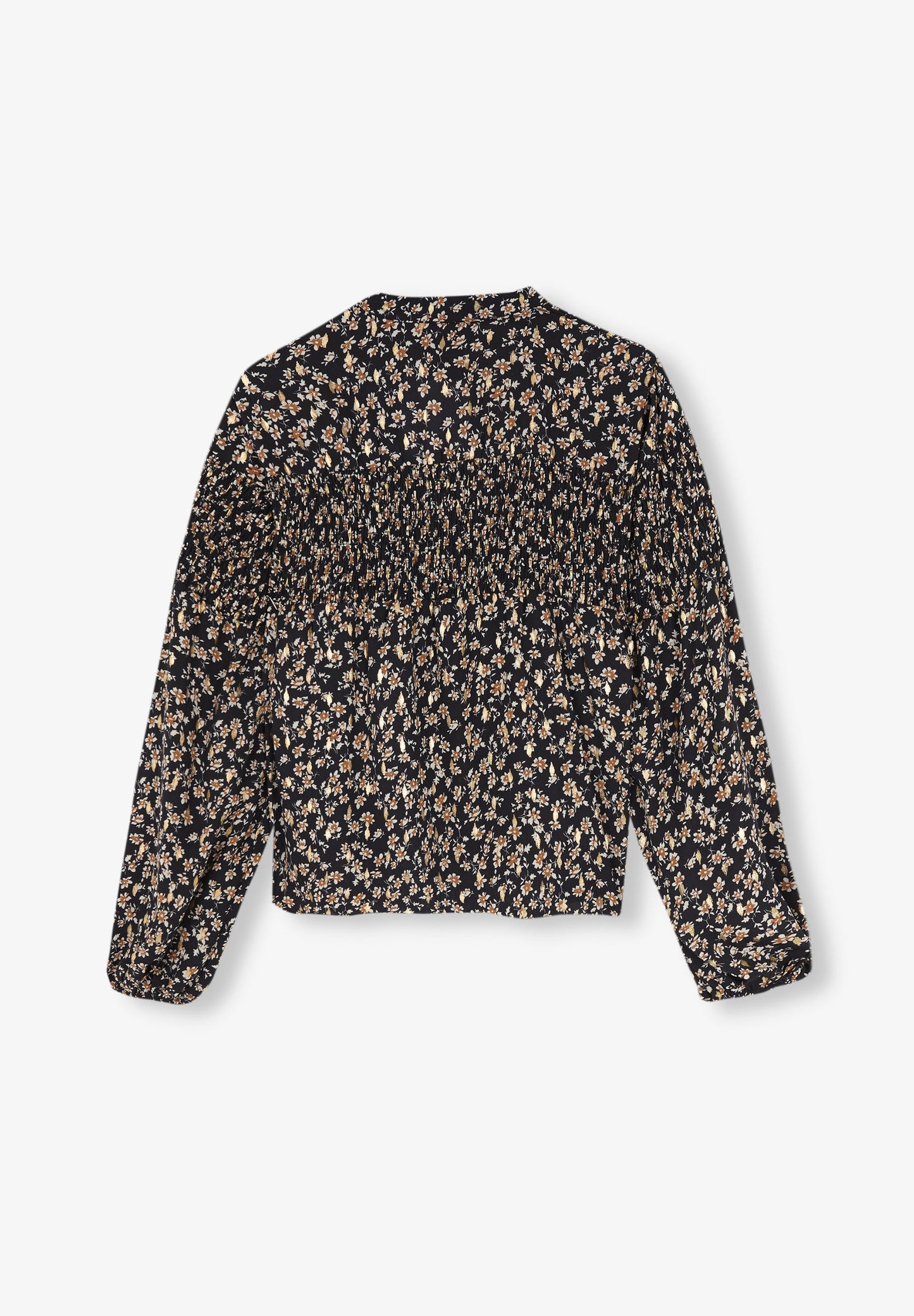 FLORAL SMOCKED BLOUSE