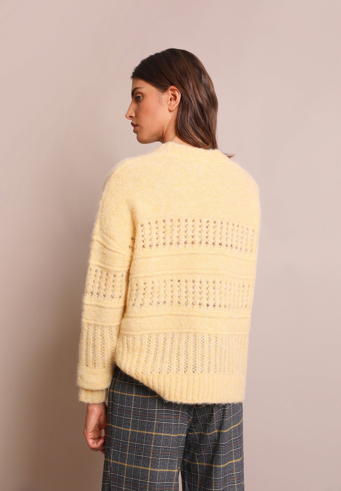 DIE-CUT WOOL SWEATER