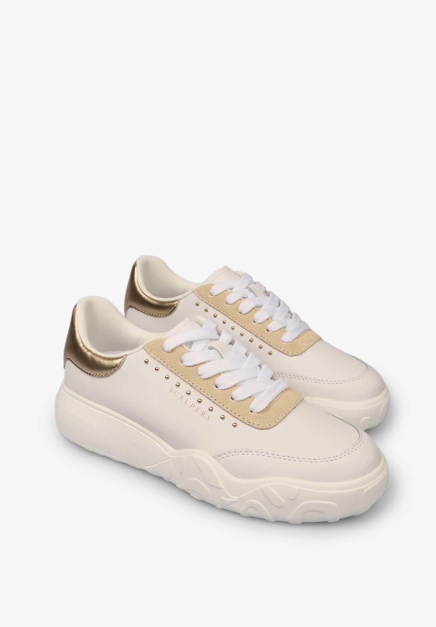 SNEAKERS WITH METALLIC HEEL