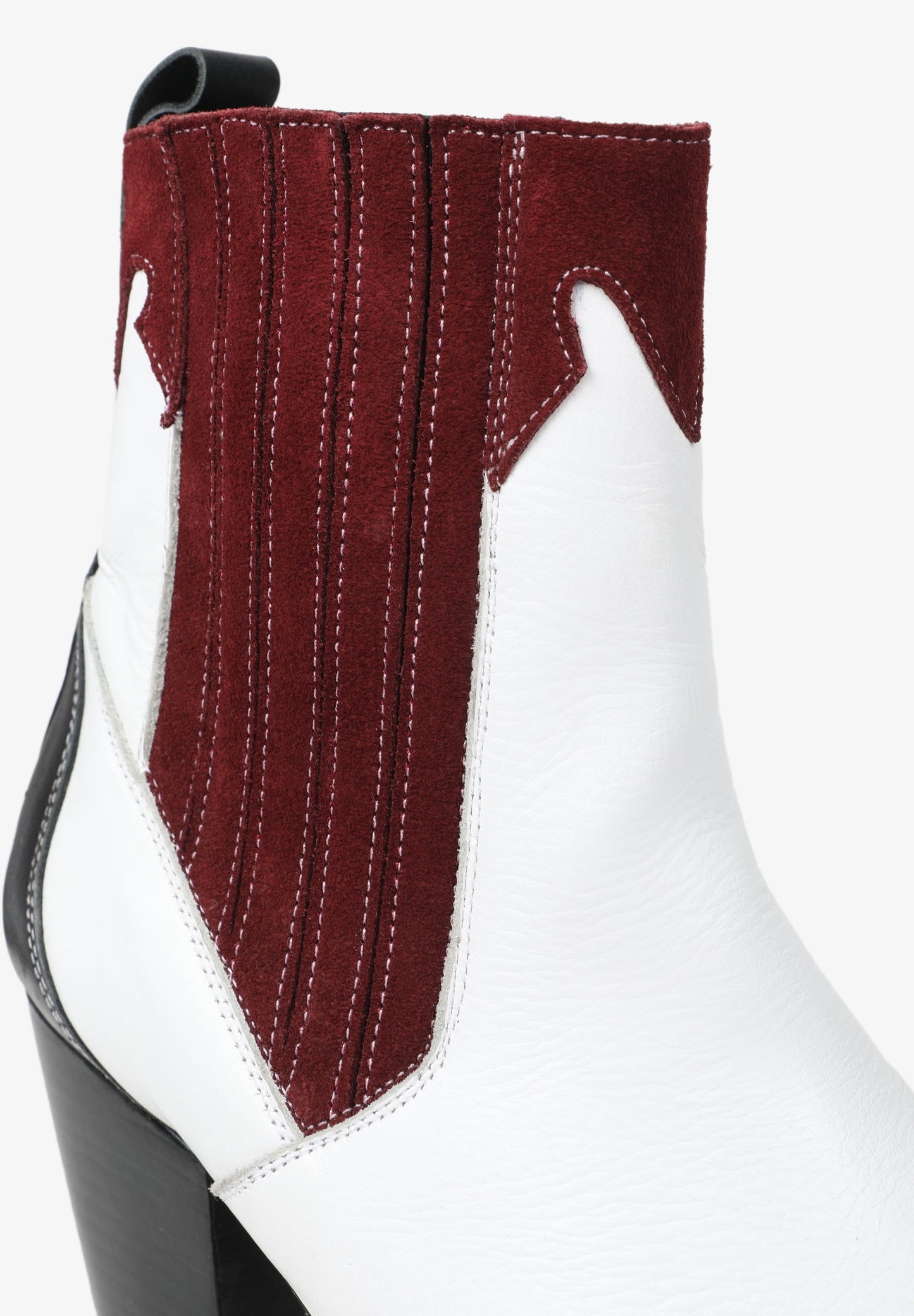 CONTRAST COWBOY ANKLE BOOTS