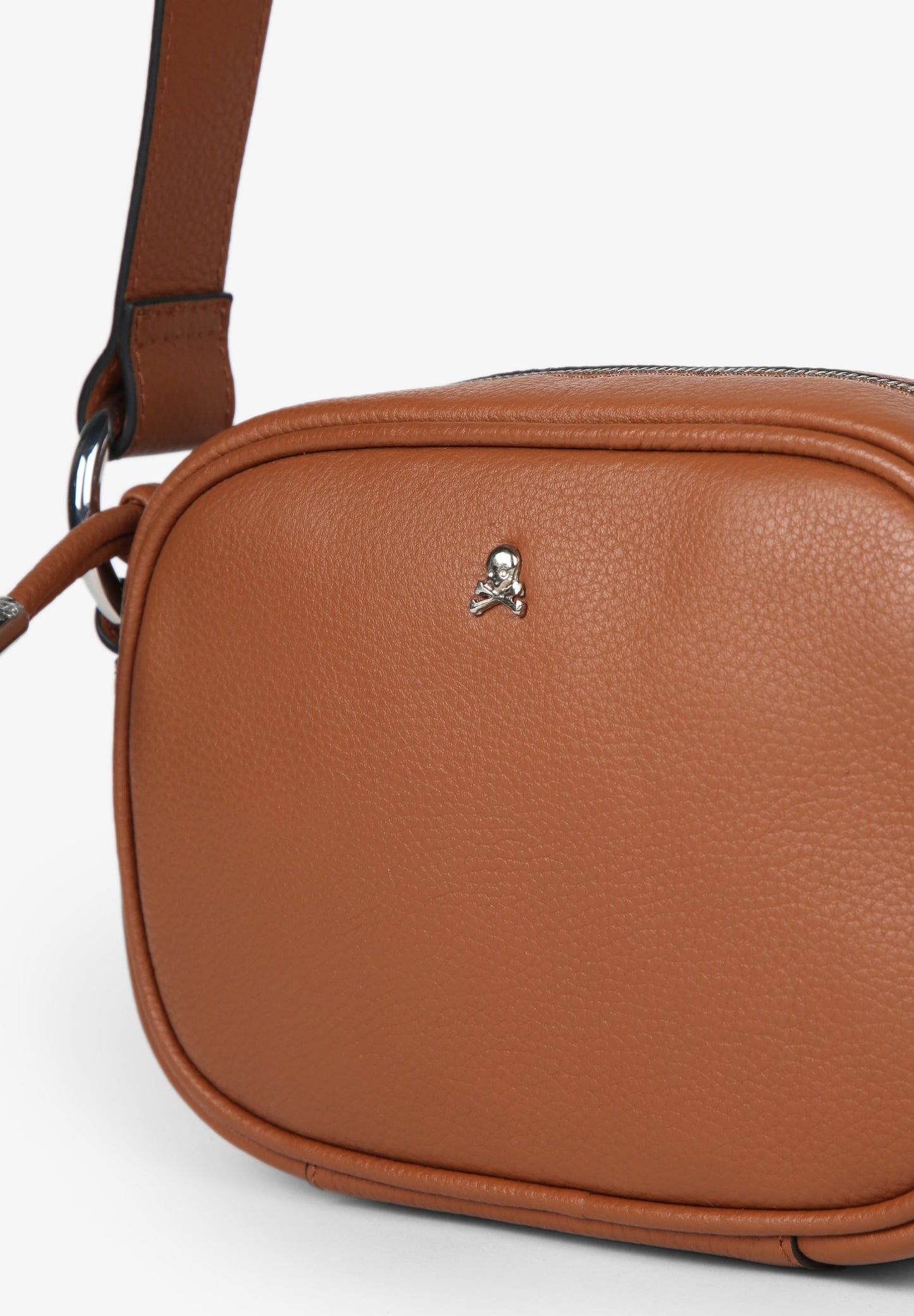 LEATHER CROSSBODY BAG WITH SKULL