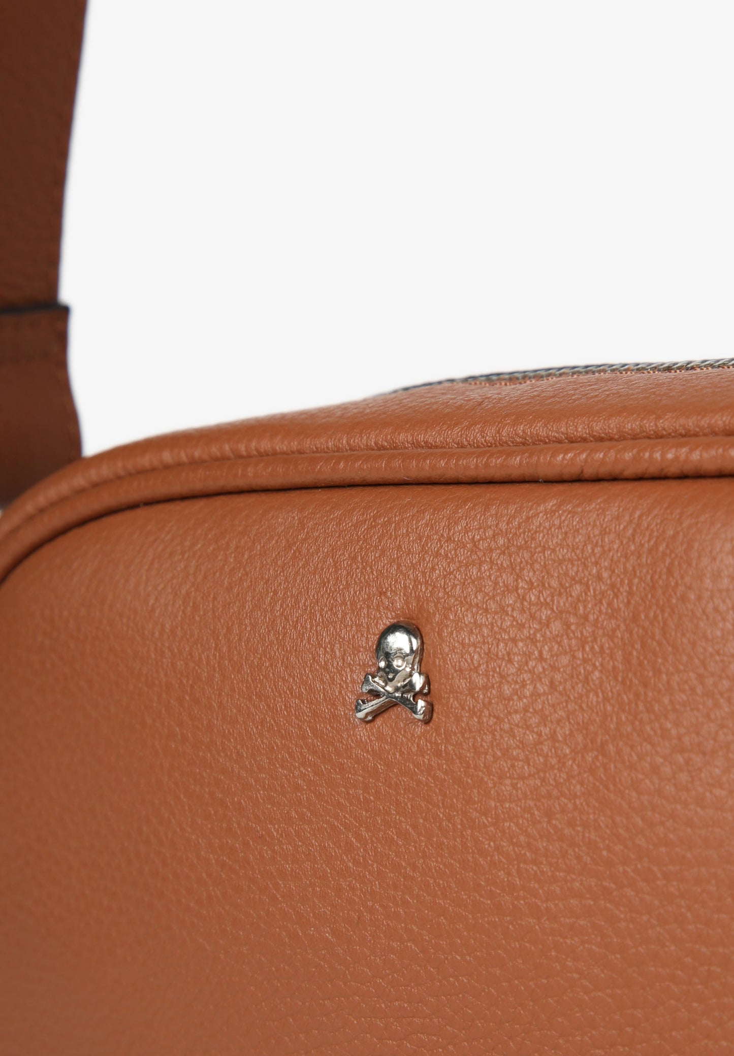 LEATHER CROSSBODY BAG WITH SKULL