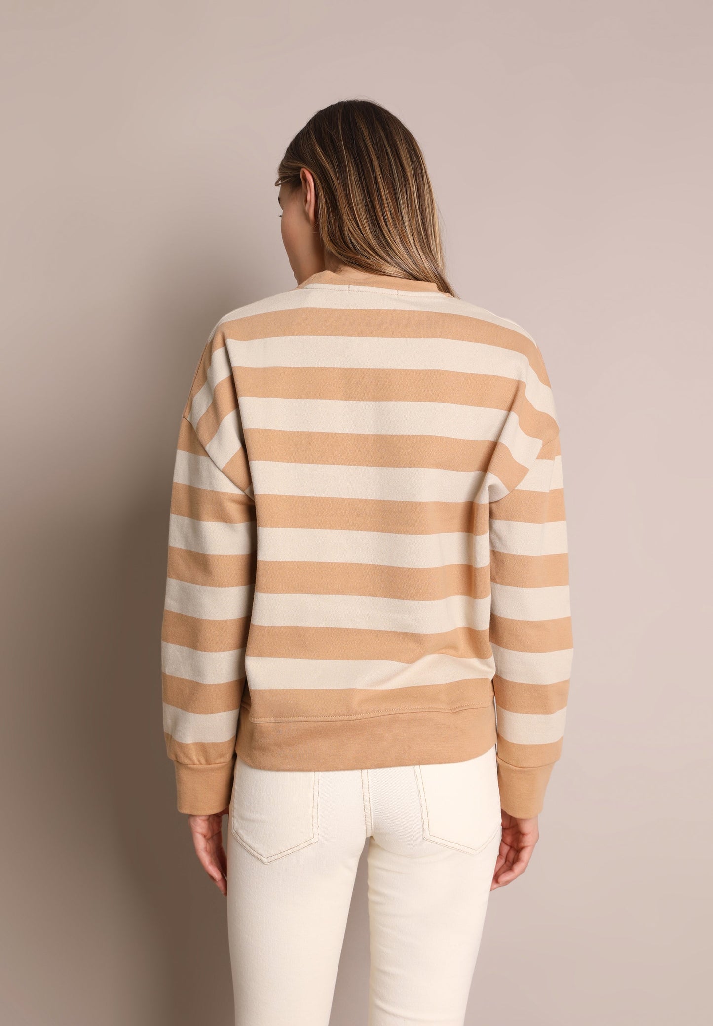 STRIPED SWEATSHIRT WITH SKULL
